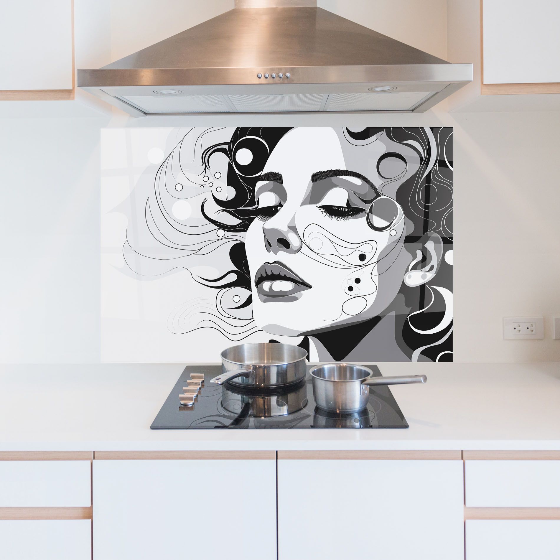 Grey Face Woman mockup 5