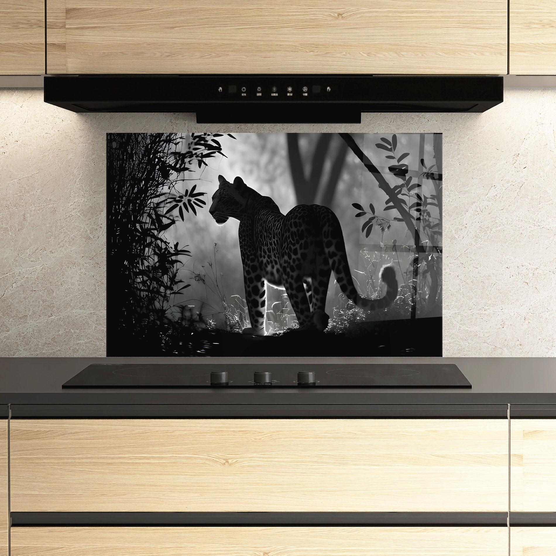 Konyhai üveg hátfal Beautiful Grey Animal mockup 3