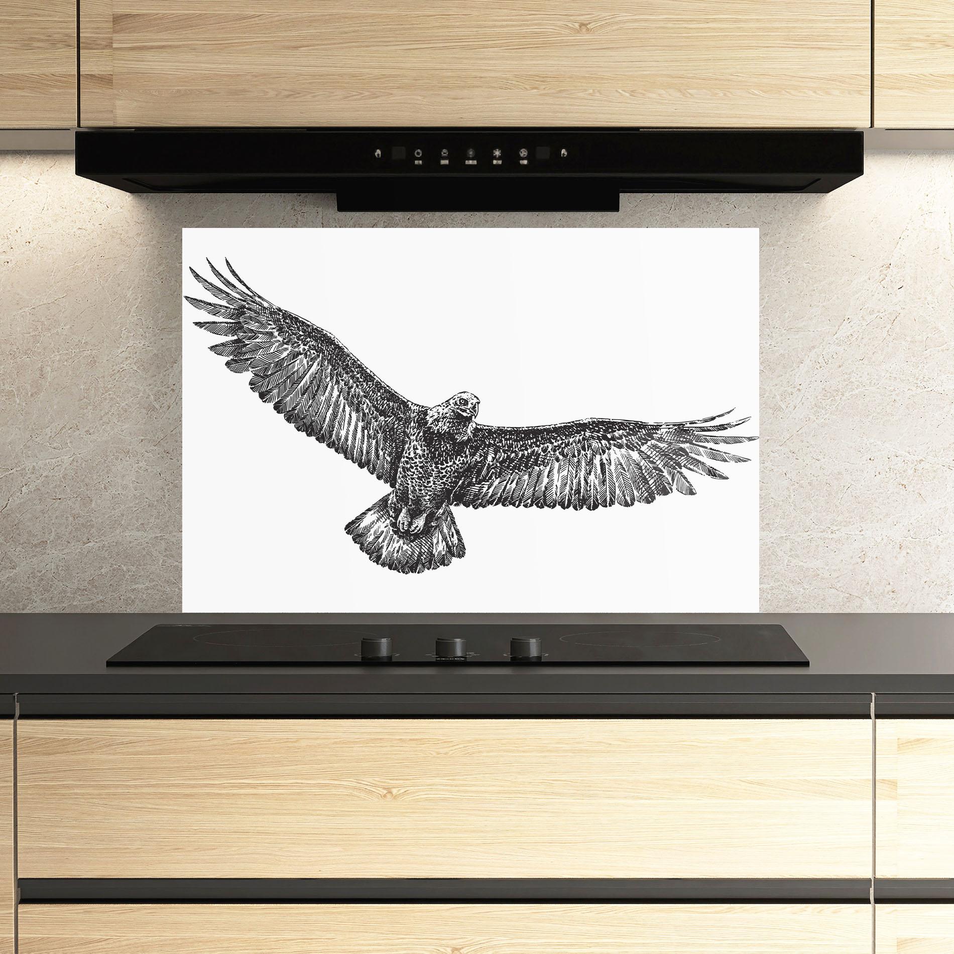 Konyhai üveg hátfal Eagle Art Line mockup 3