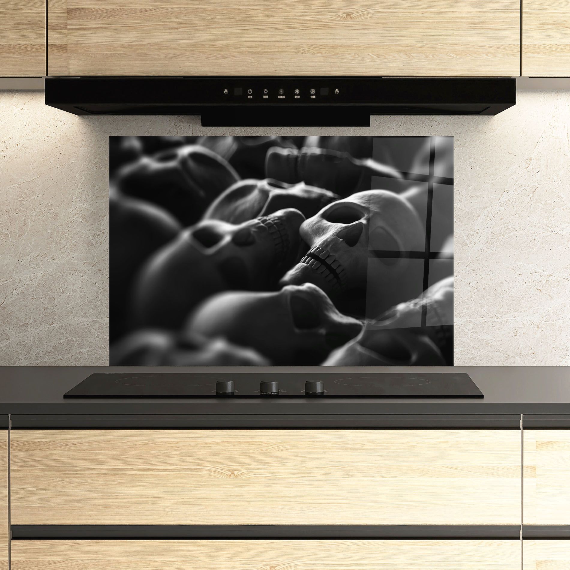 Gray Human Skull mockup 3