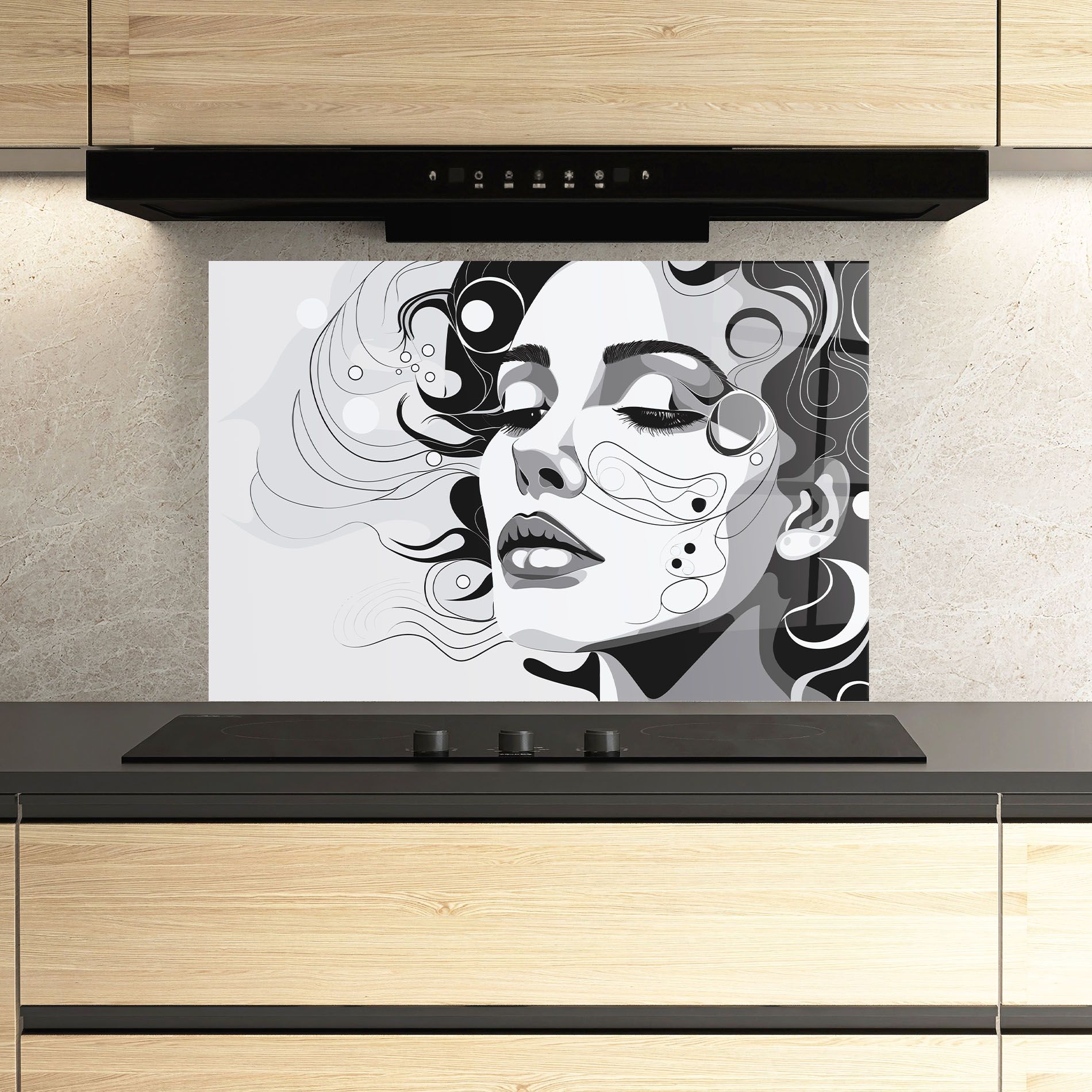 Grey Face Woman mockup 3