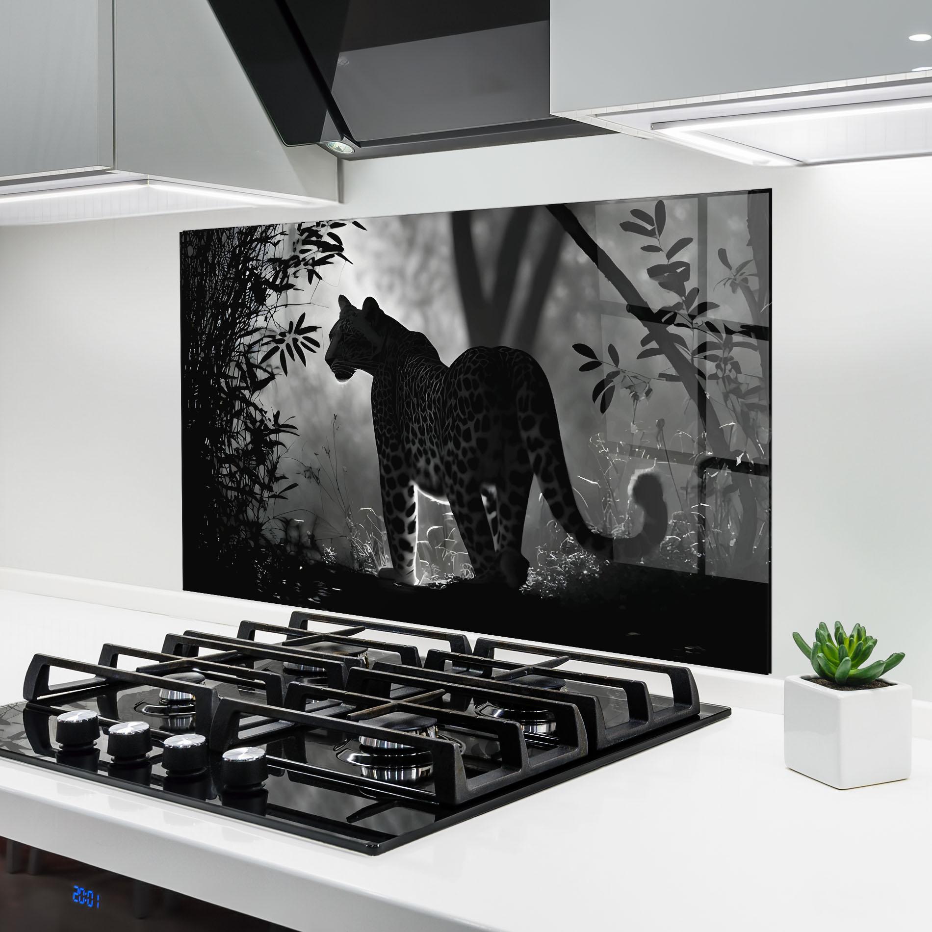 Konyhai üveg hátfal Beautiful Grey Animal mockup 6