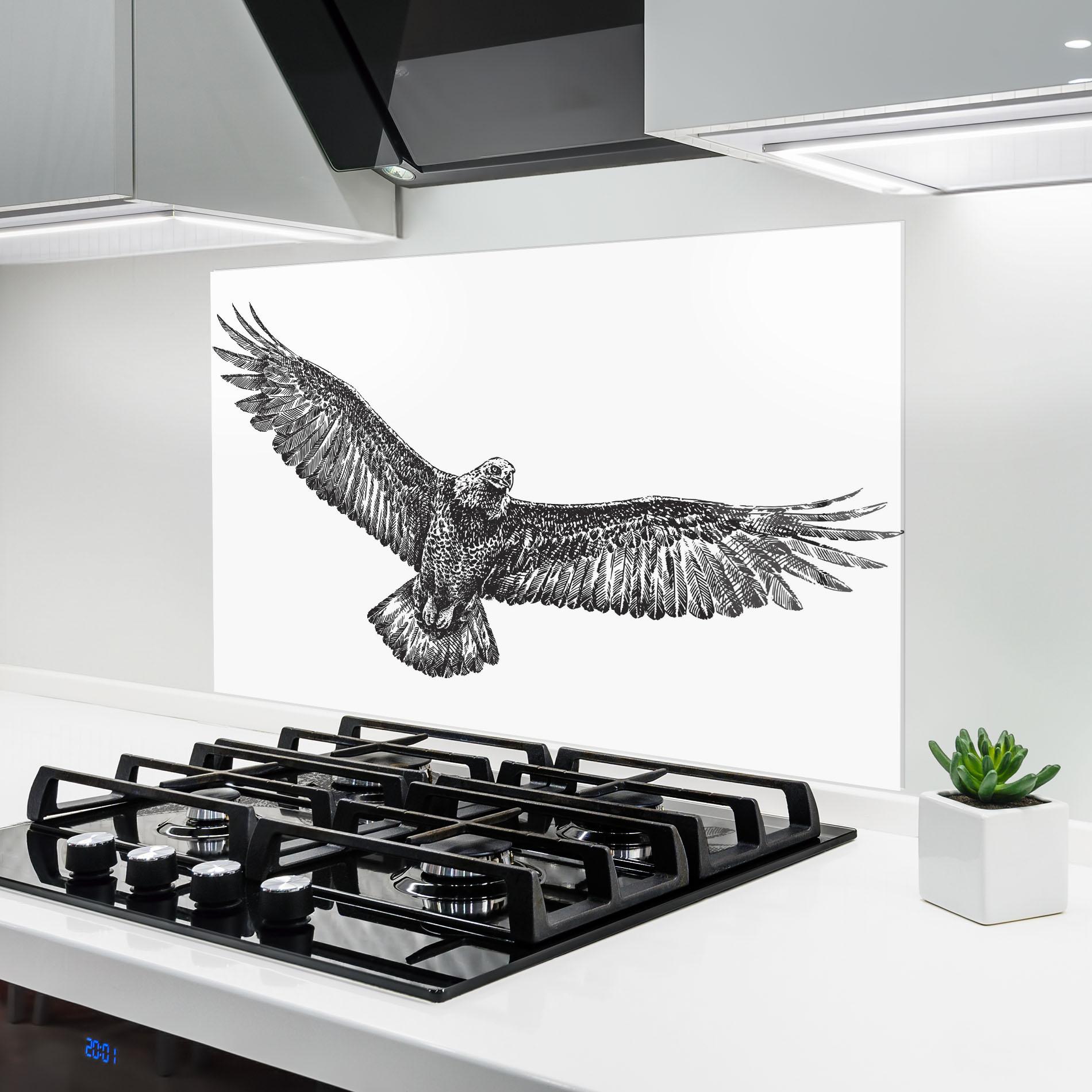 Konyhai üveg hátfal Eagle Art Line mockup 6