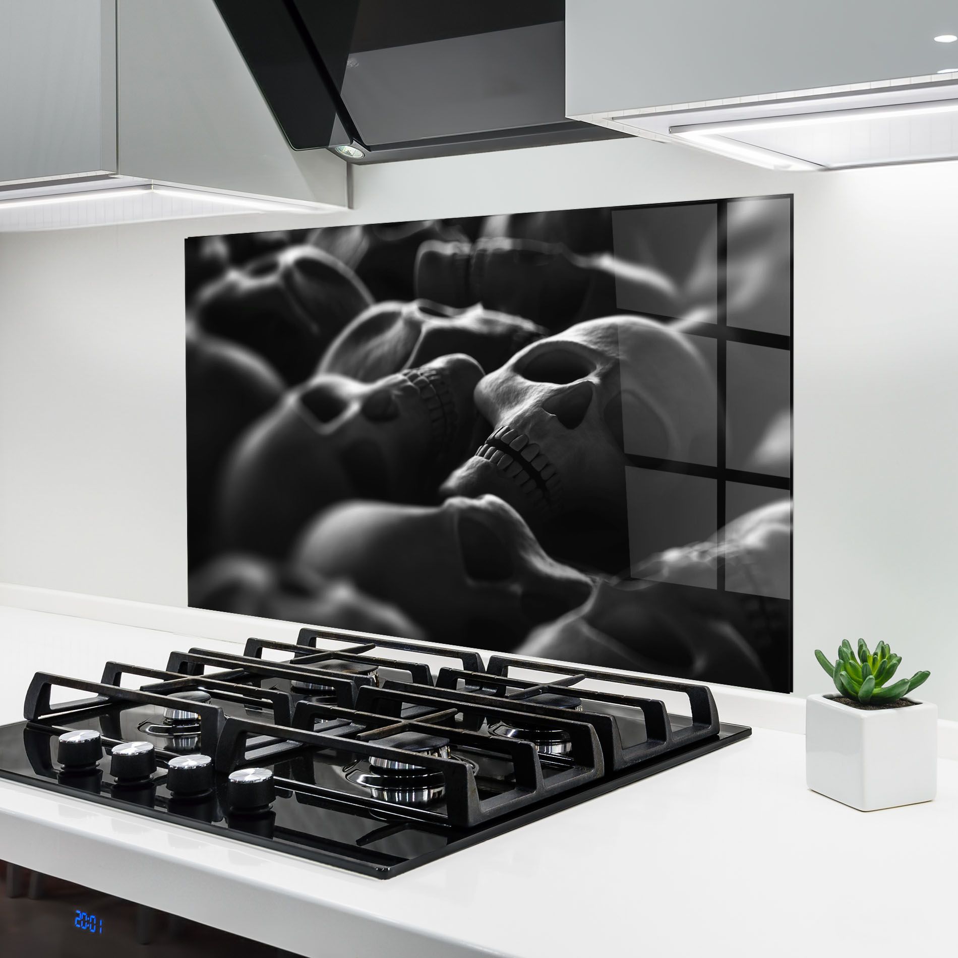 Gray Human Skull mockup 6