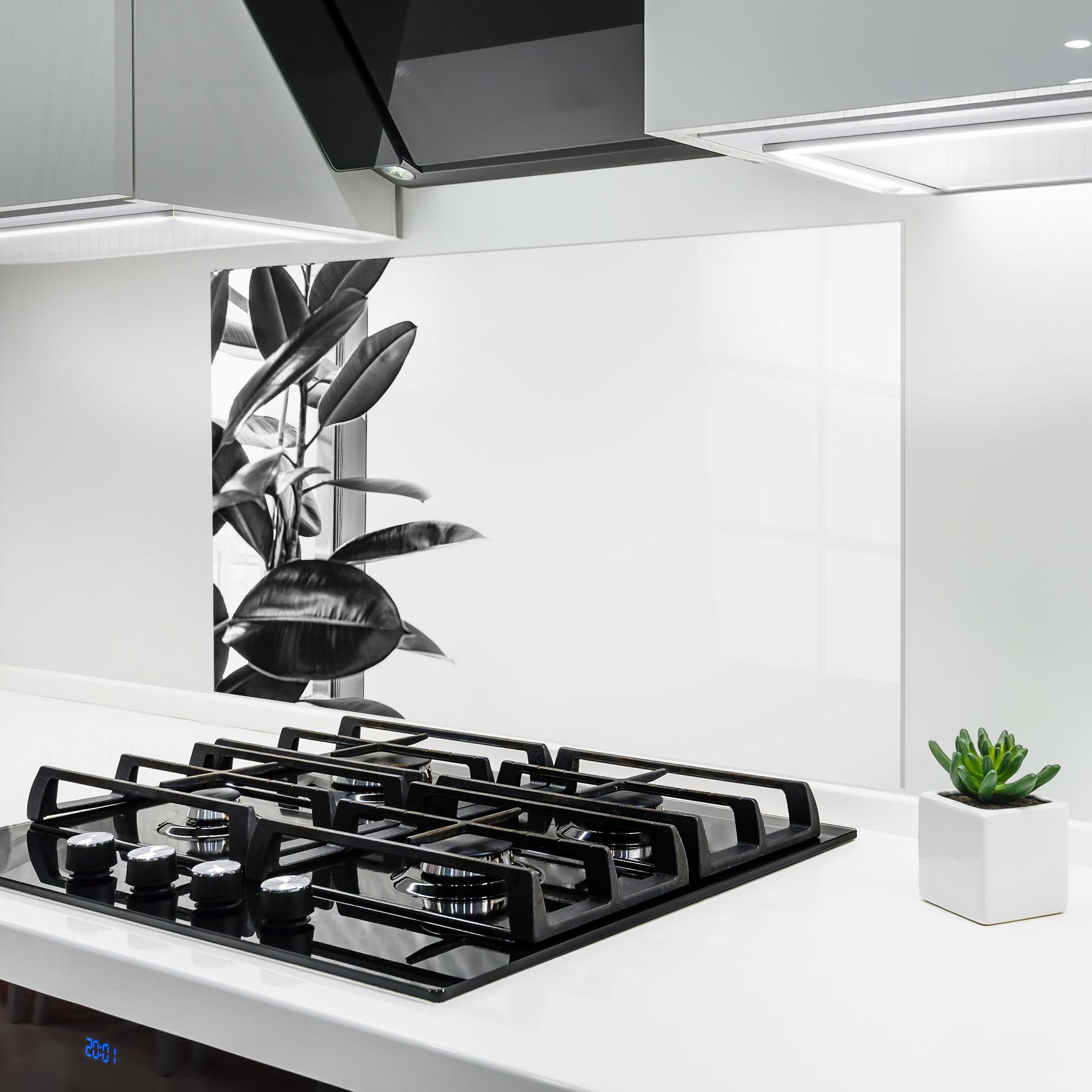 Konyhai üveg hátfal Grey Plant mockup 6