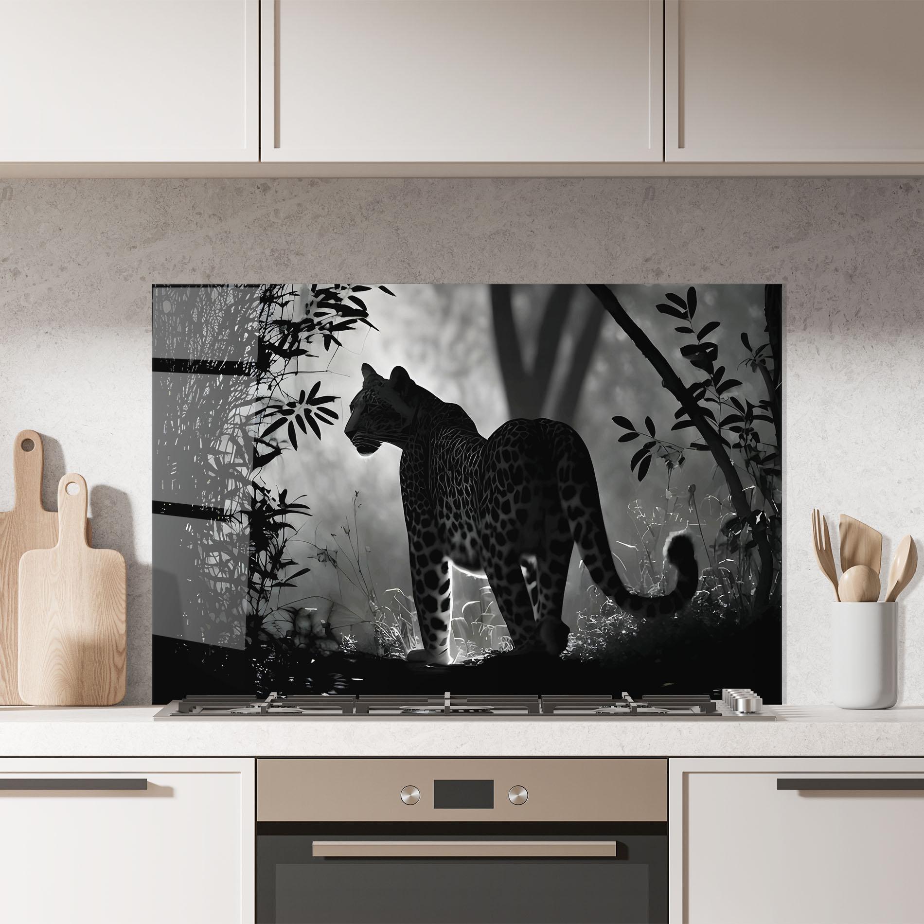 Konyhai üveg hátfal Beautiful Grey Animal mockup 7