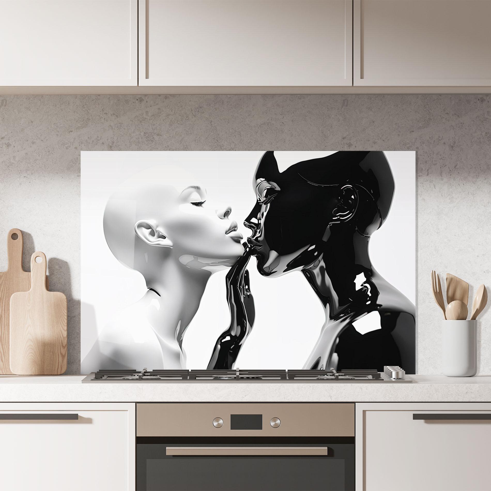 Konyhai üveg hátfal Feminine Sculpture mockup 7