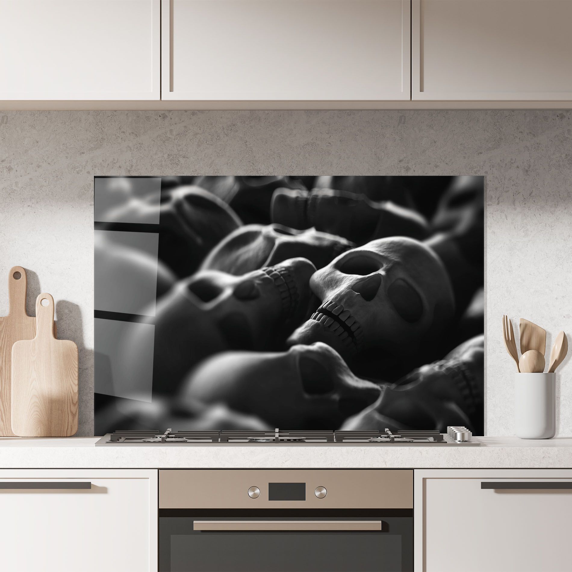 Gray Human Skull mockup 7