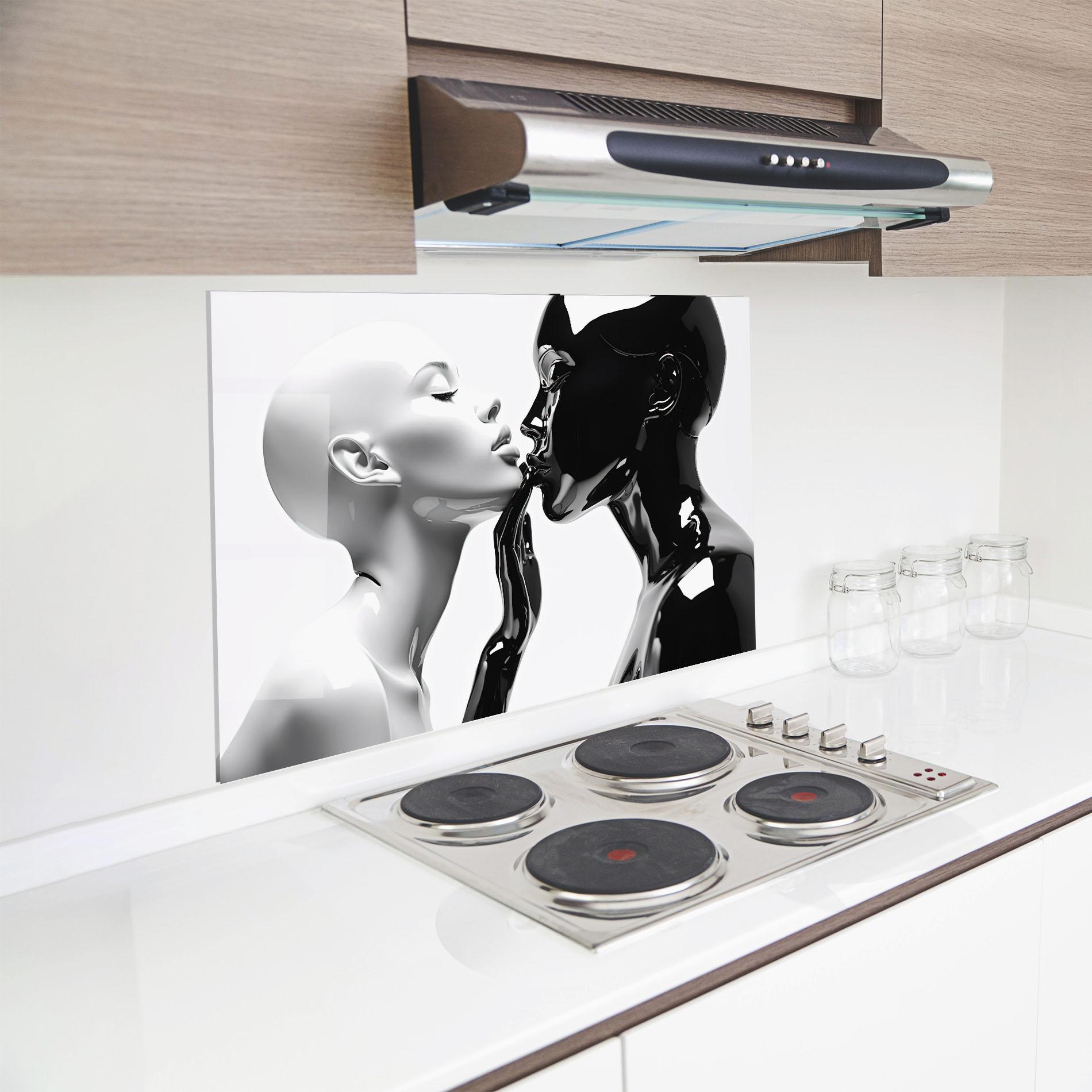 Konyhai üveg hátfal Feminine Sculpture mockup 8