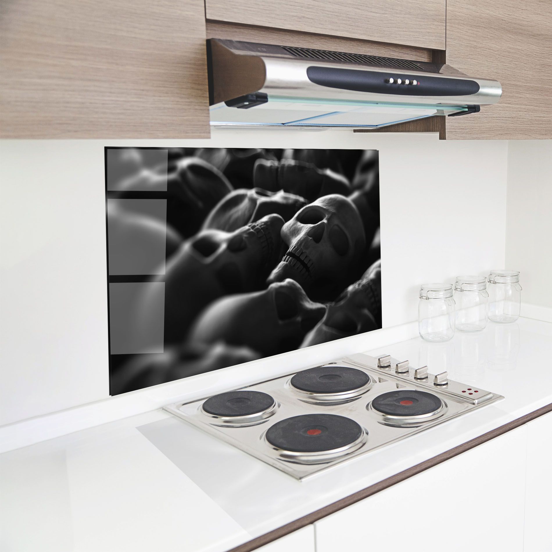 Gray Human Skull mockup 8