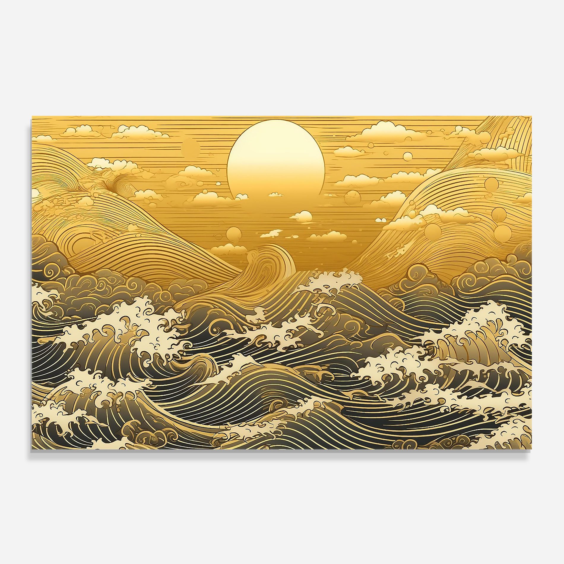 Blue Gold Waves mockup 0