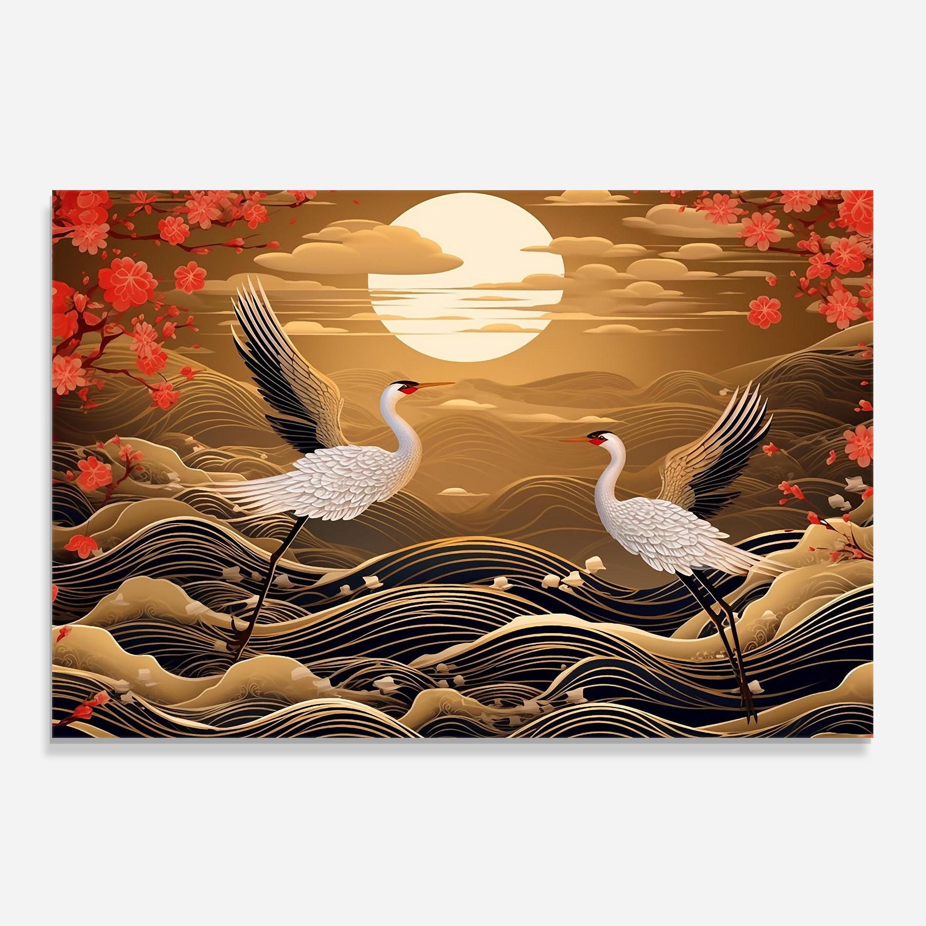 Konyhai üveg hátfal Chinese Oil Painting mockup 0