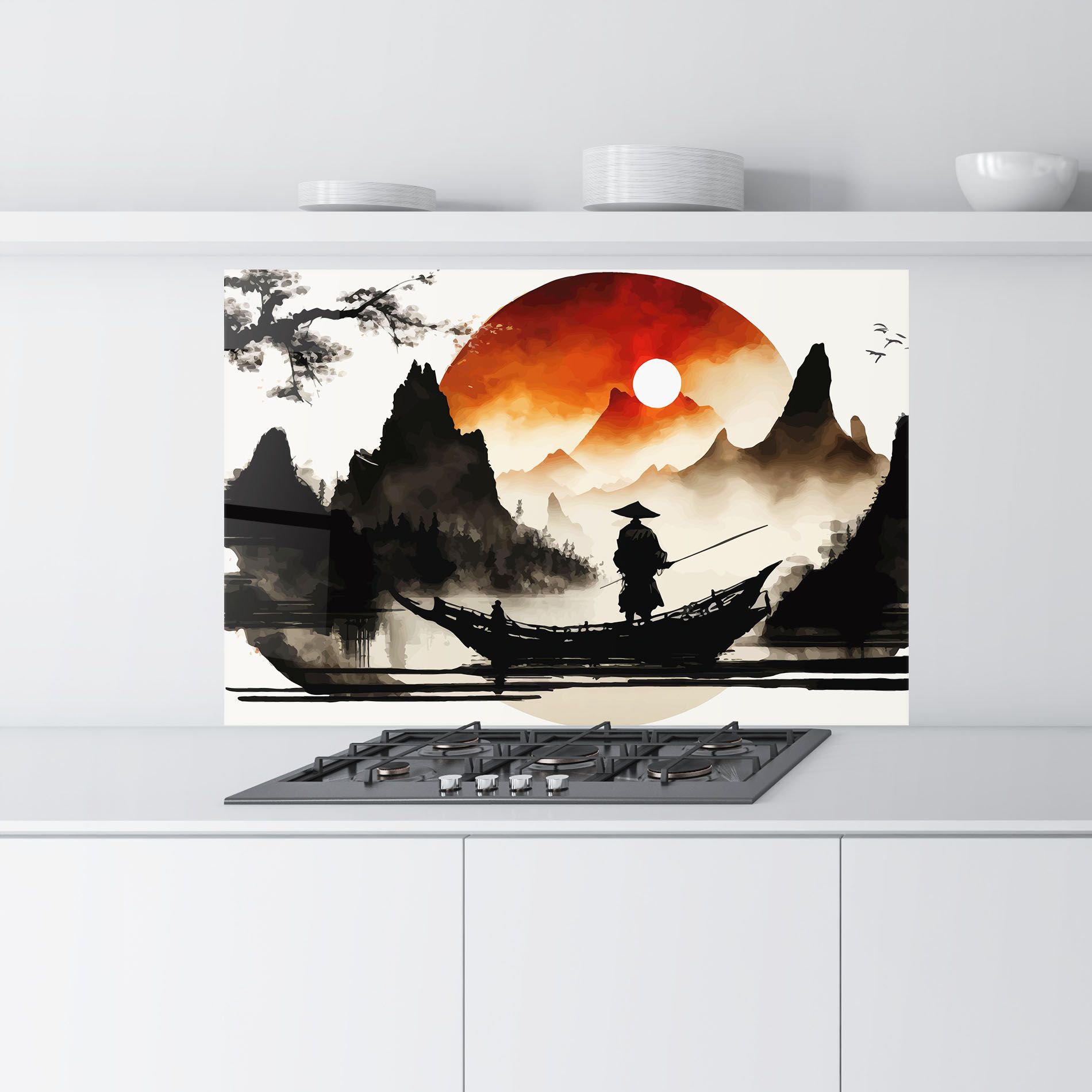 Black Asiatic Boat mockup 9