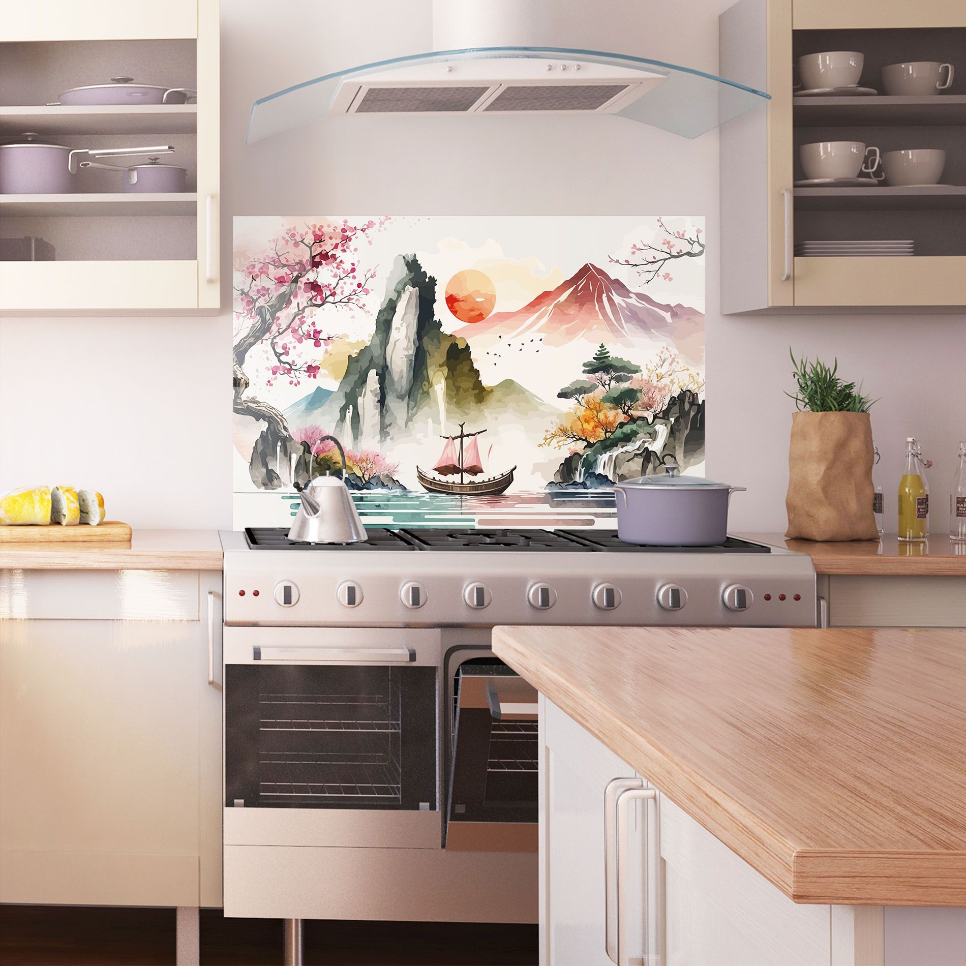 Asian Orange Sunset mockup 1