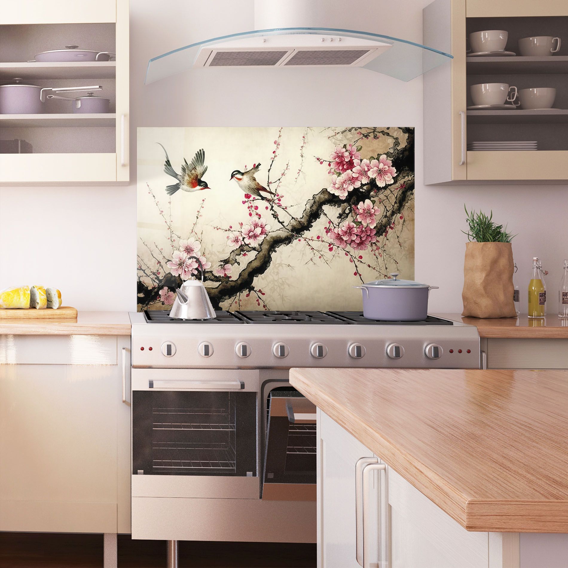 Cherry Blossom Birds mockup 1