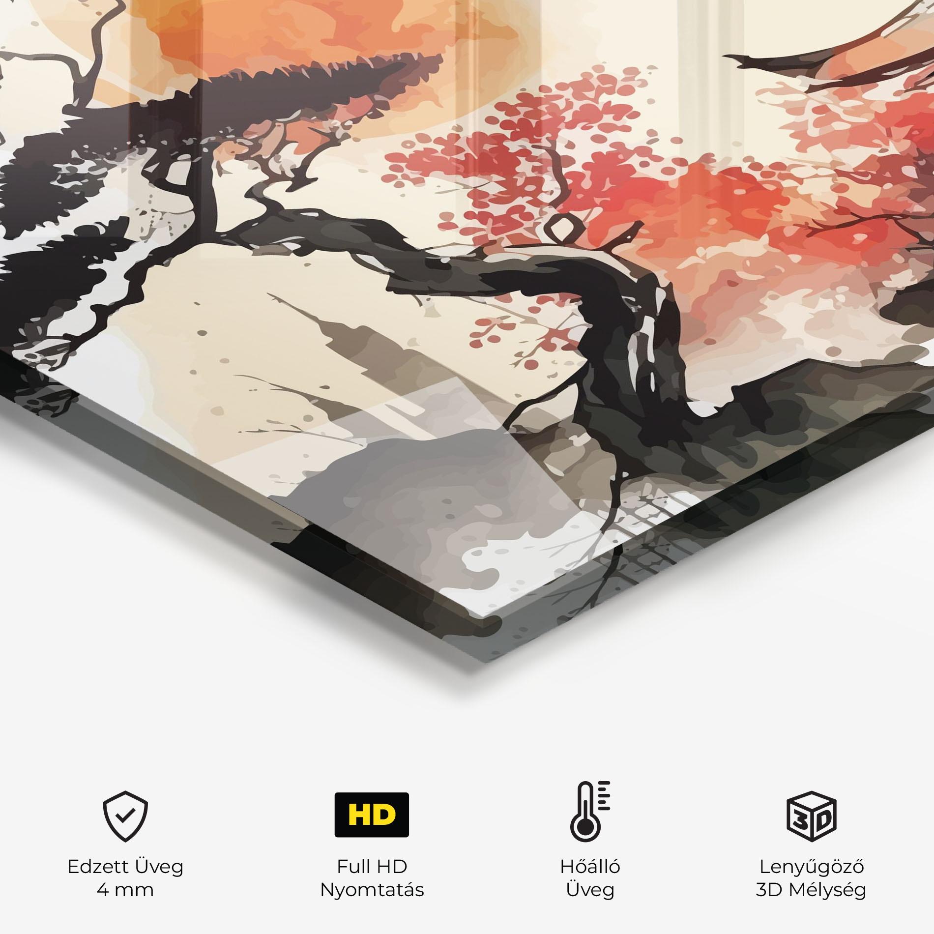 Konyhai üveg hátfal Asiatic Beautiful View mockup 2