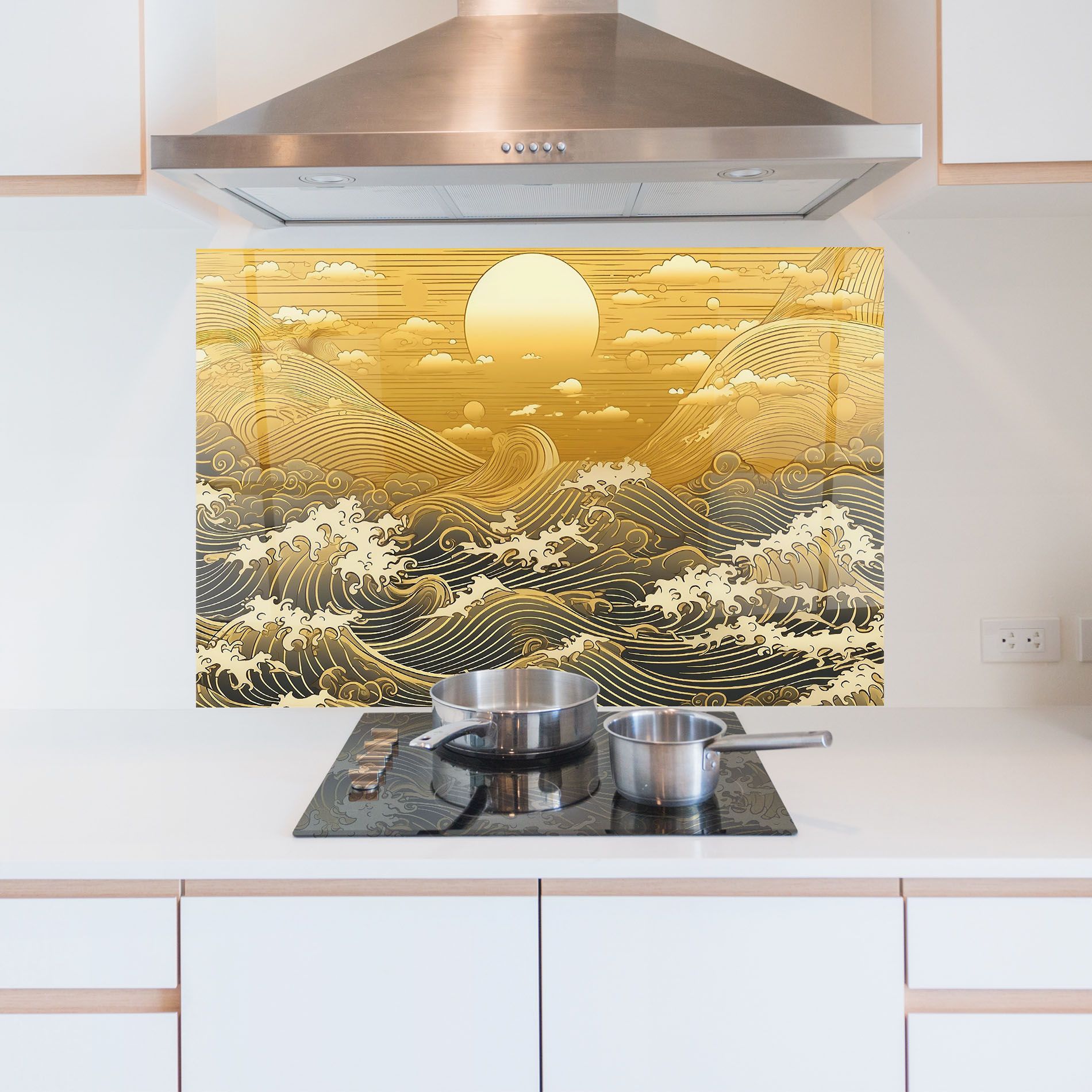 Blue Gold Waves mockup 5