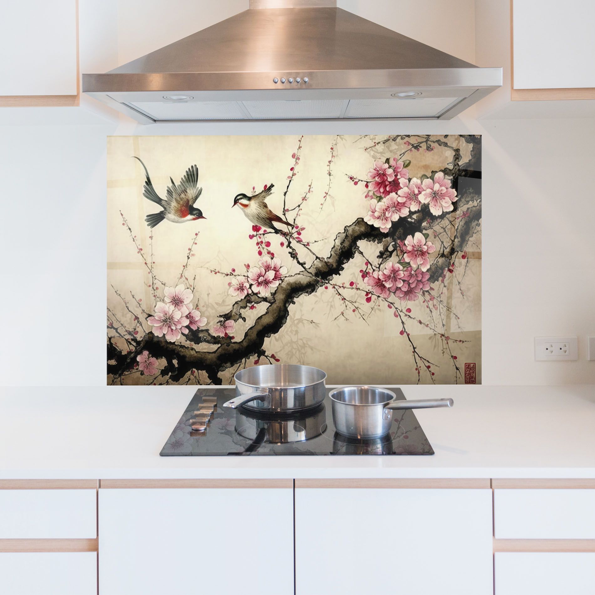Cherry Blossom Birds mockup 5