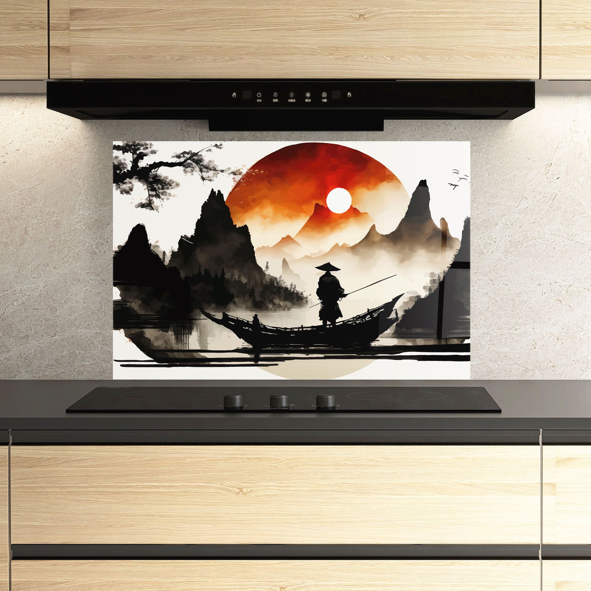 Black Asiatic Boat mockup 3