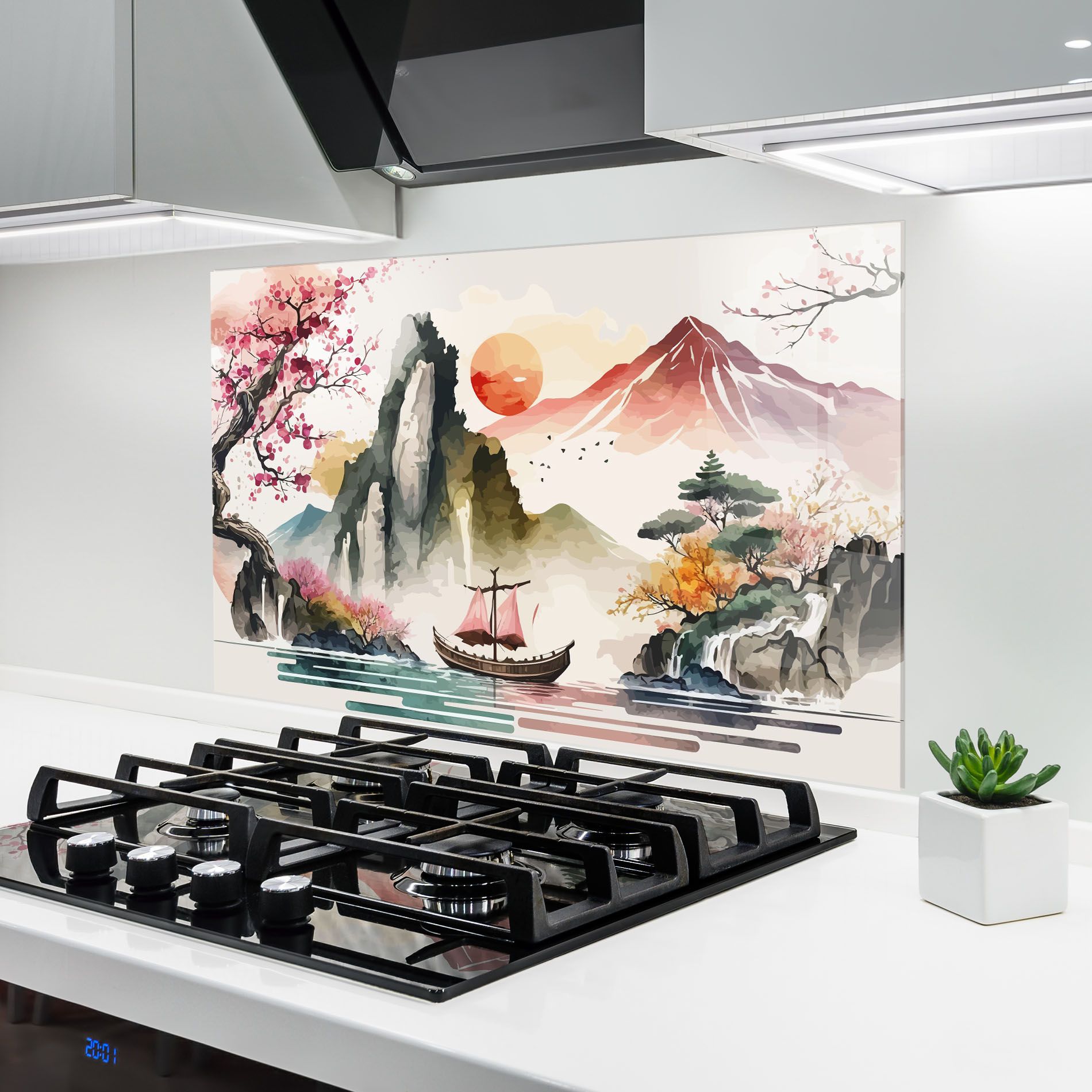 Asian Orange Sunset mockup 6