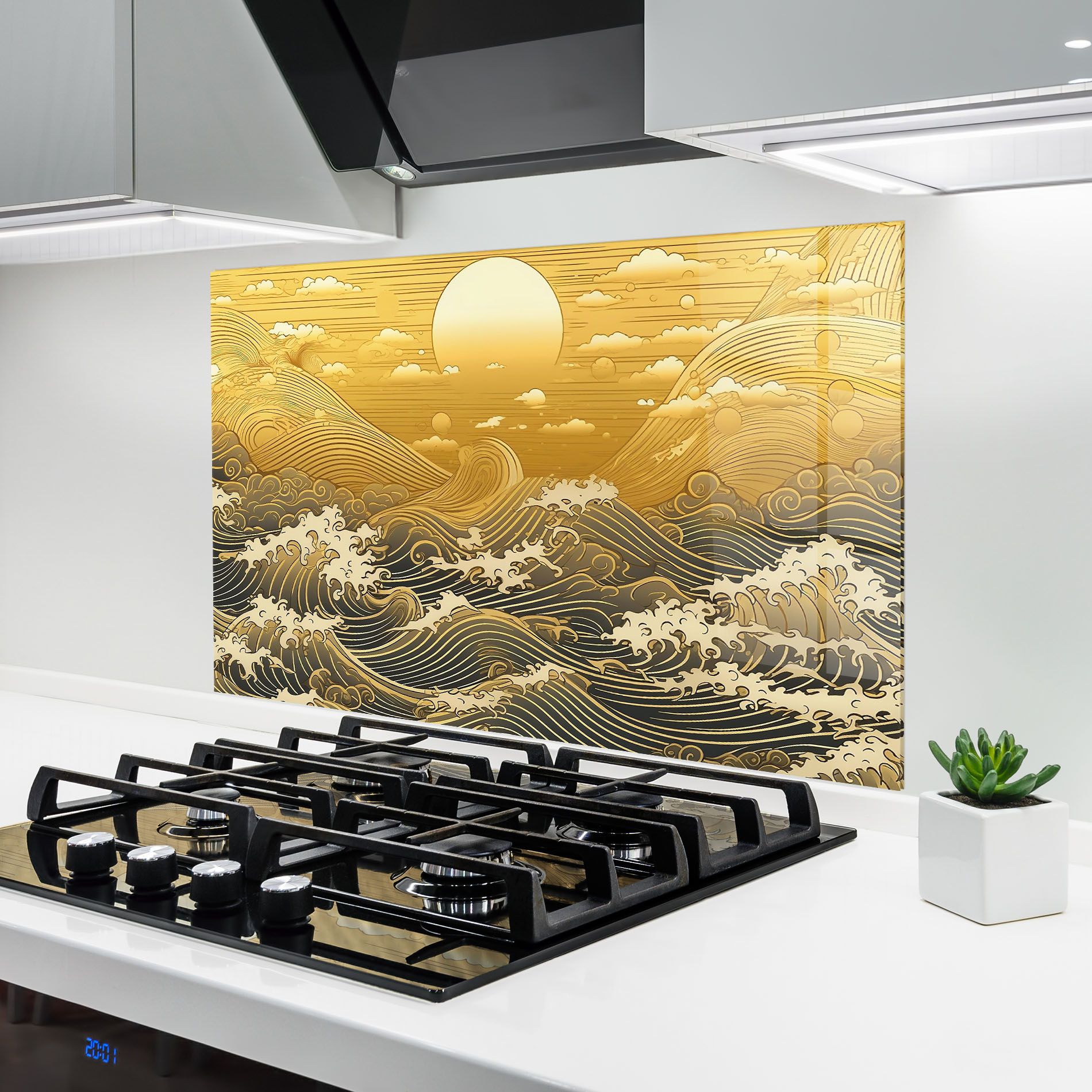 Blue Gold Waves mockup 6