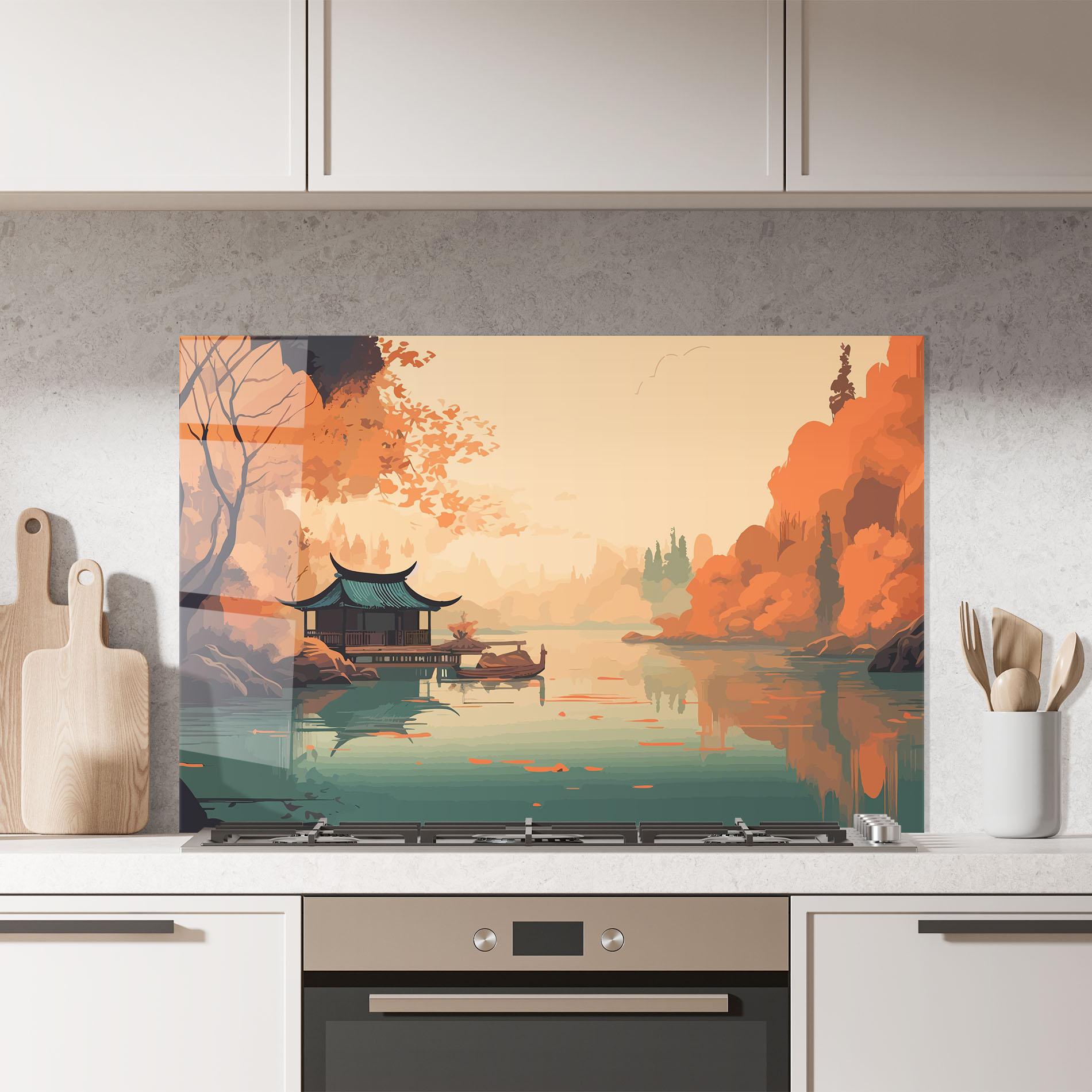 Konyhai üveg hátfal Asiatic Lake mockup 7