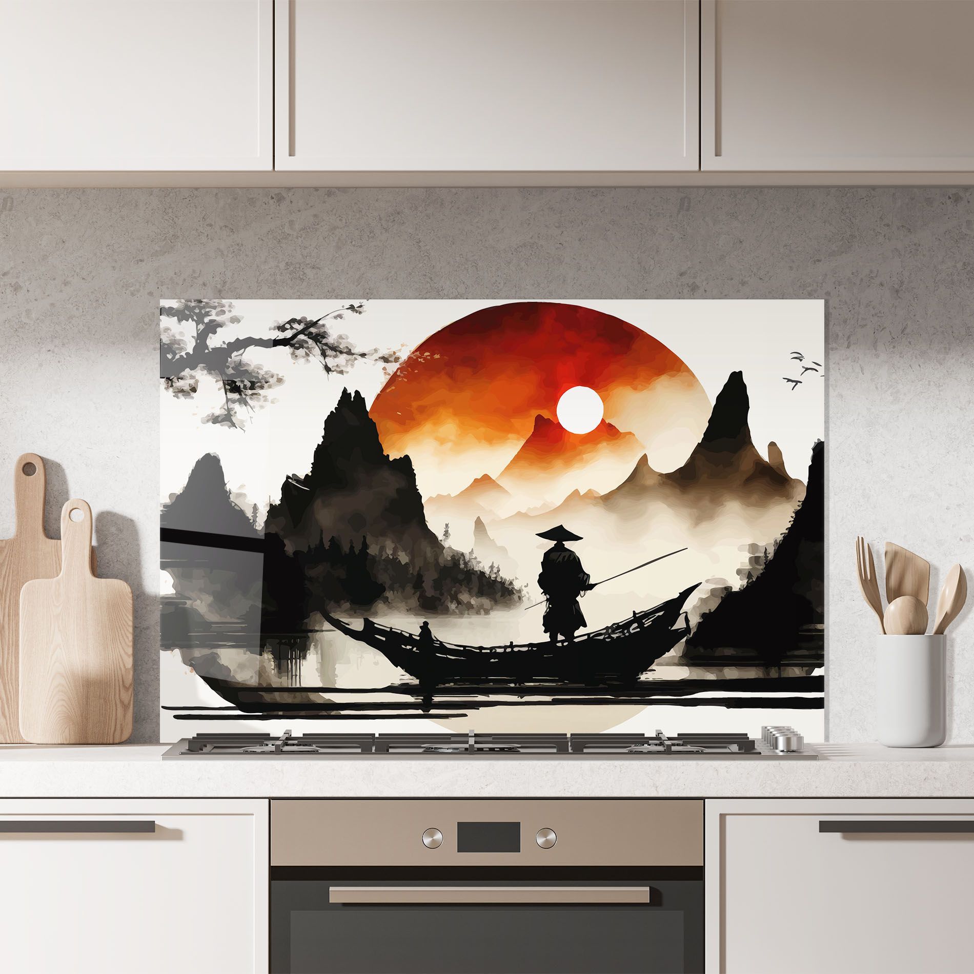 Black Asiatic Boat mockup 7