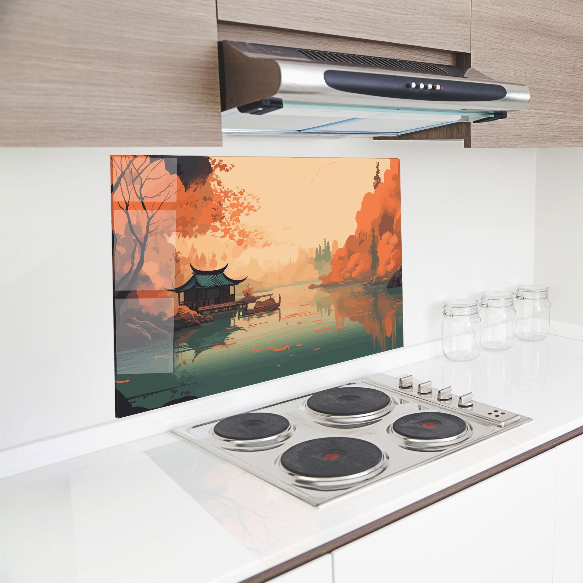 Konyhai üveg hátfal Asiatic Lake mockup 8