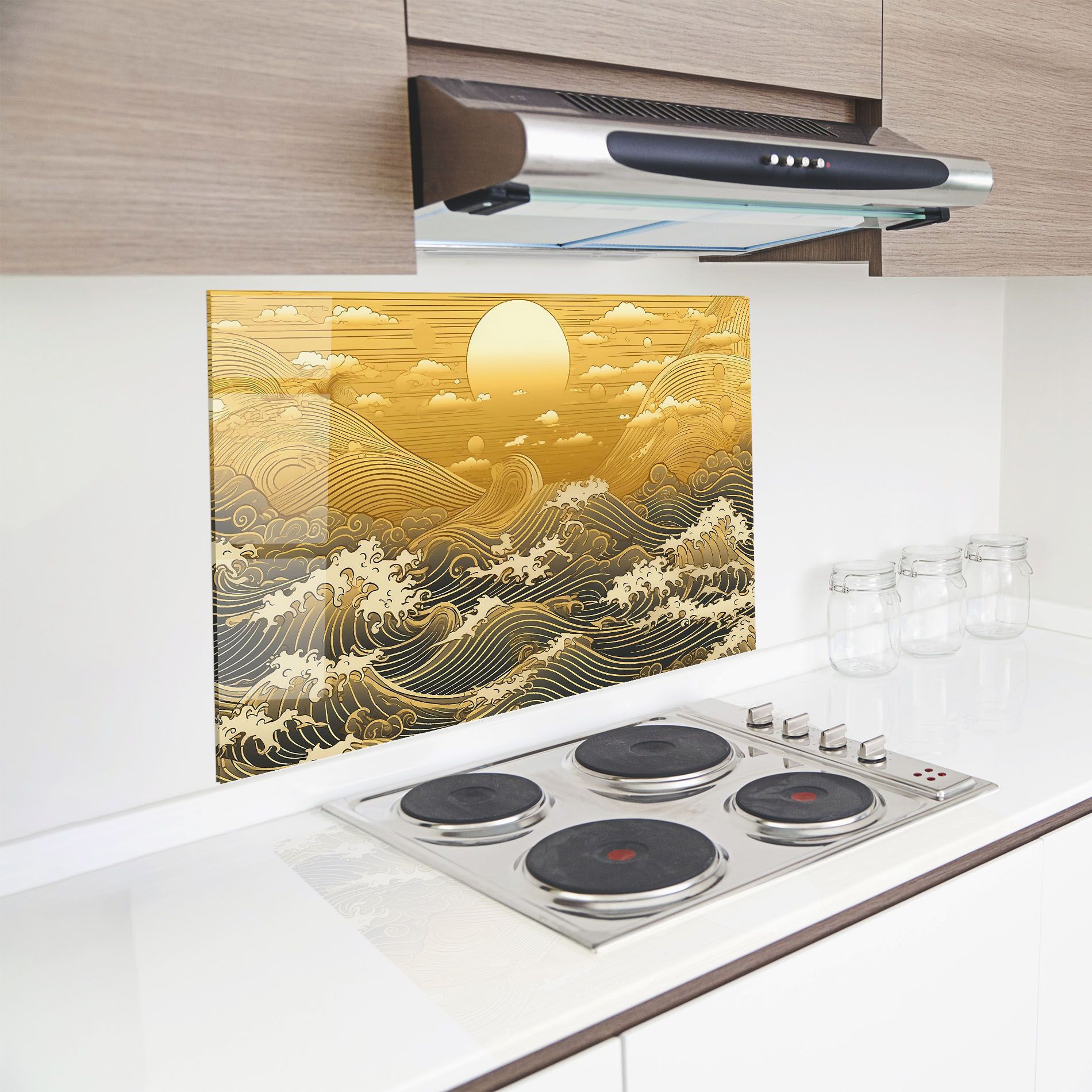 Blue Gold Waves mockup 8