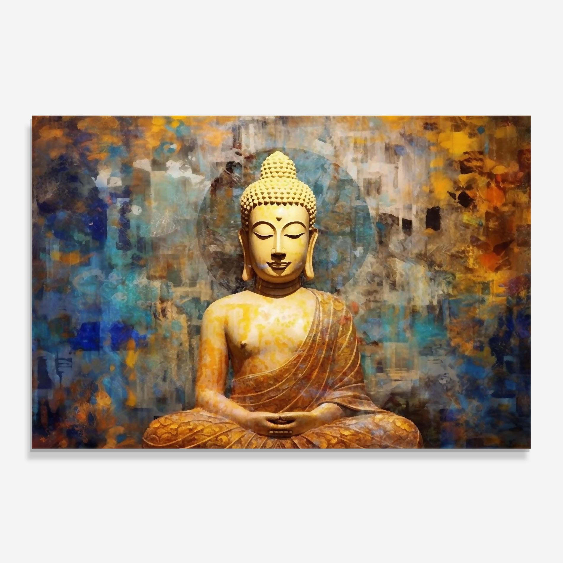 Buddha Blue Gold mockup 0