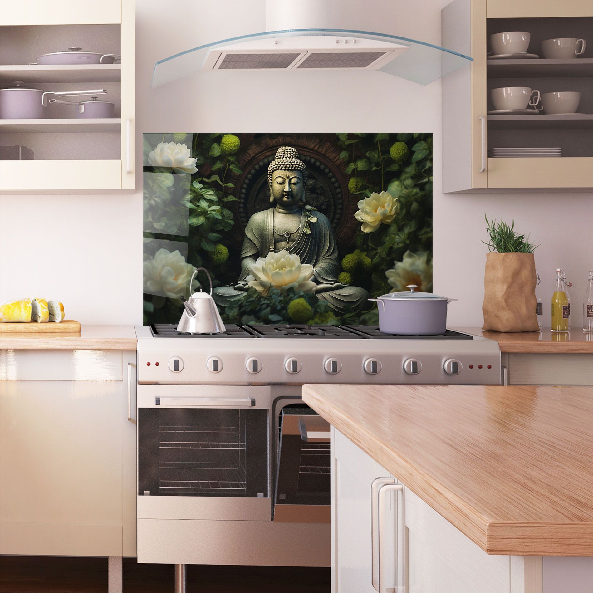 Cream Flower Buddha mockup 1