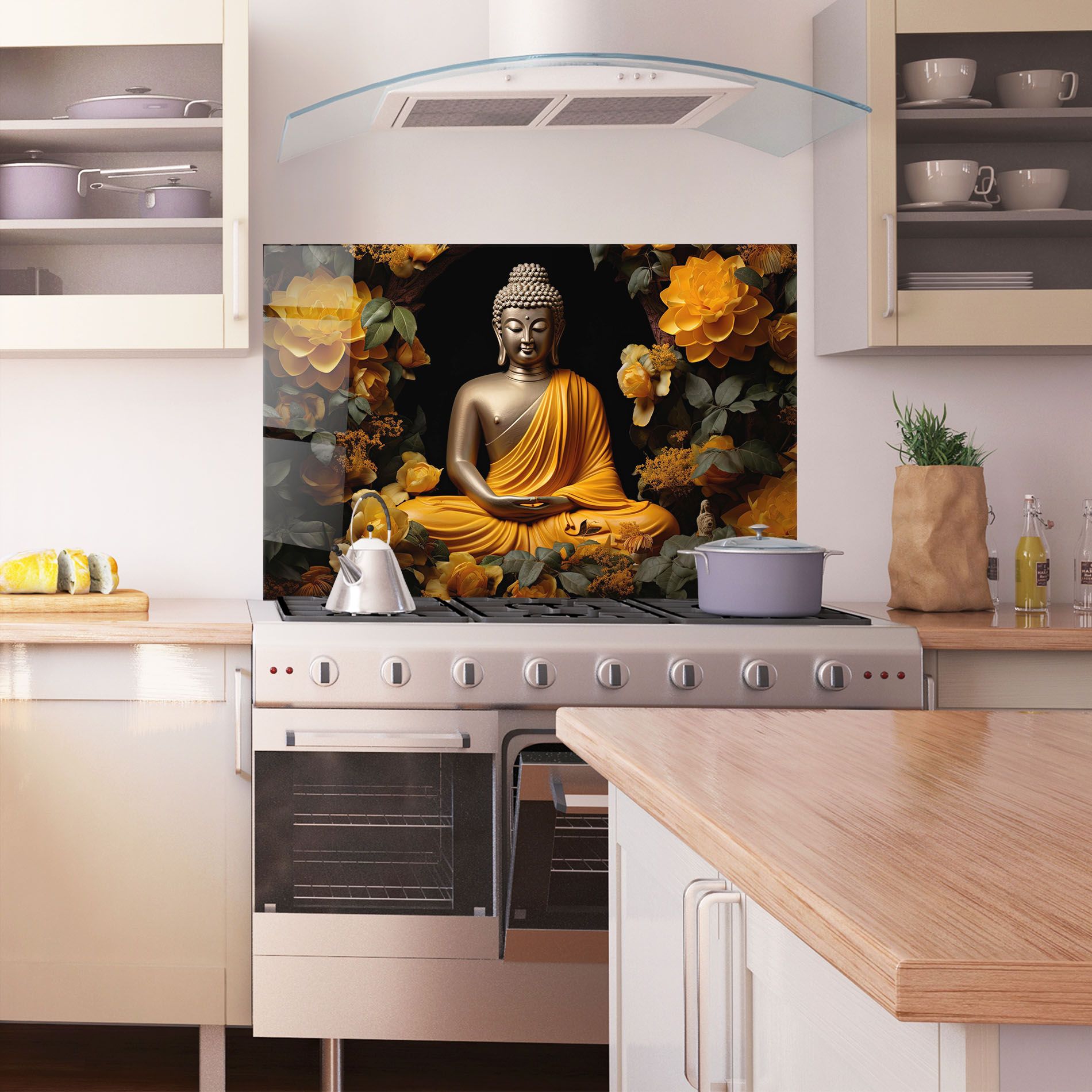 Gold Buddha Flower mockup 1