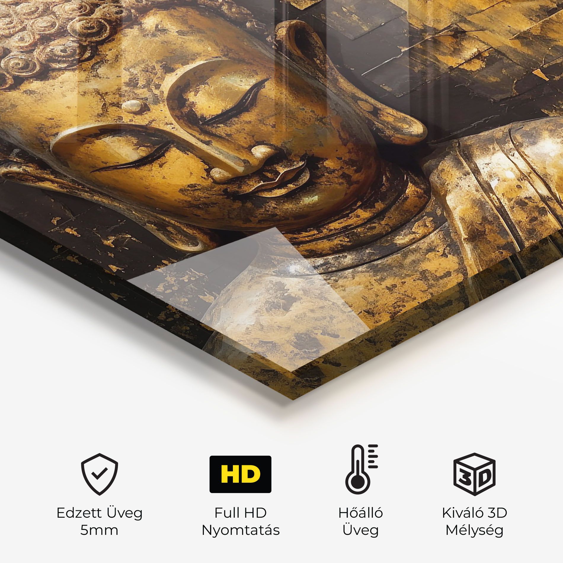 Gold Paint Buddha mockup 2
