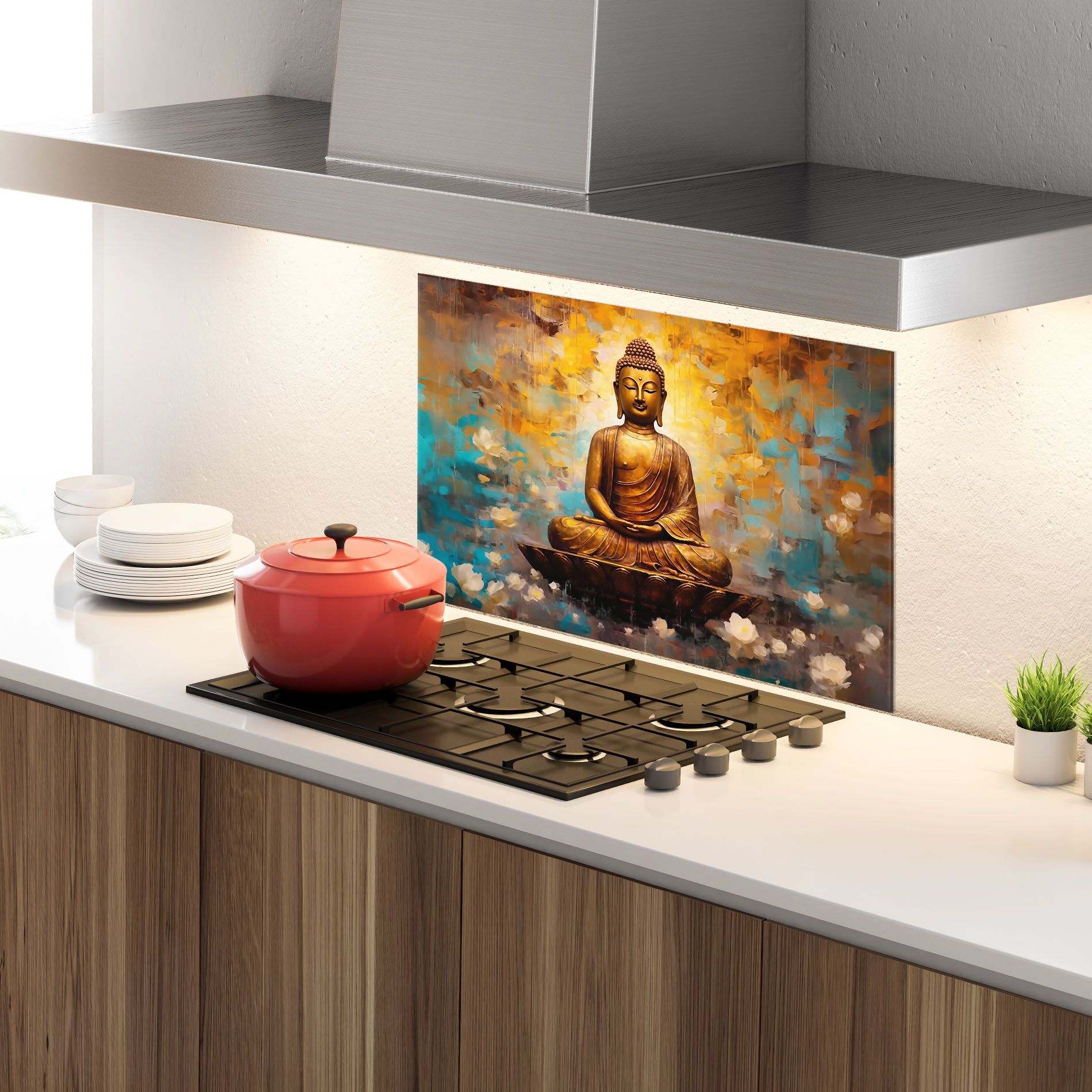 Blue Gold Buddha mockup 4