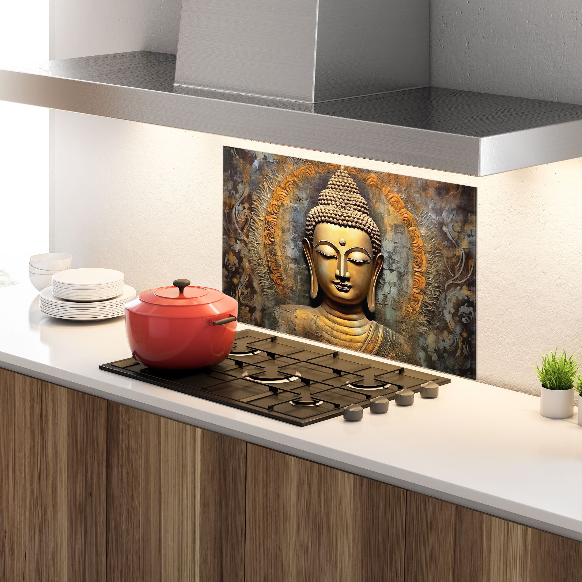 Buddha 3d Head mockup 4