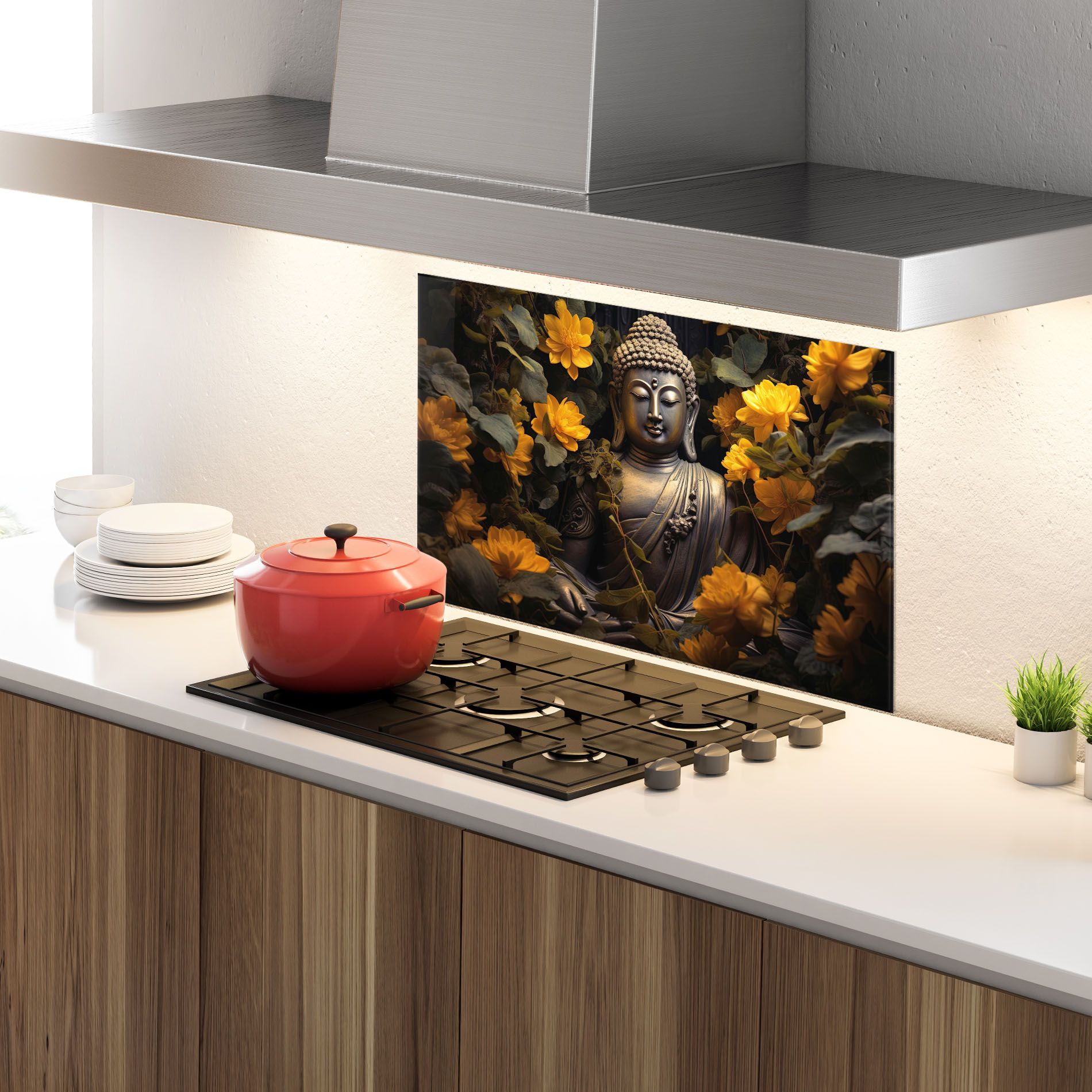 Buddha Yellow Meditation mockup 4