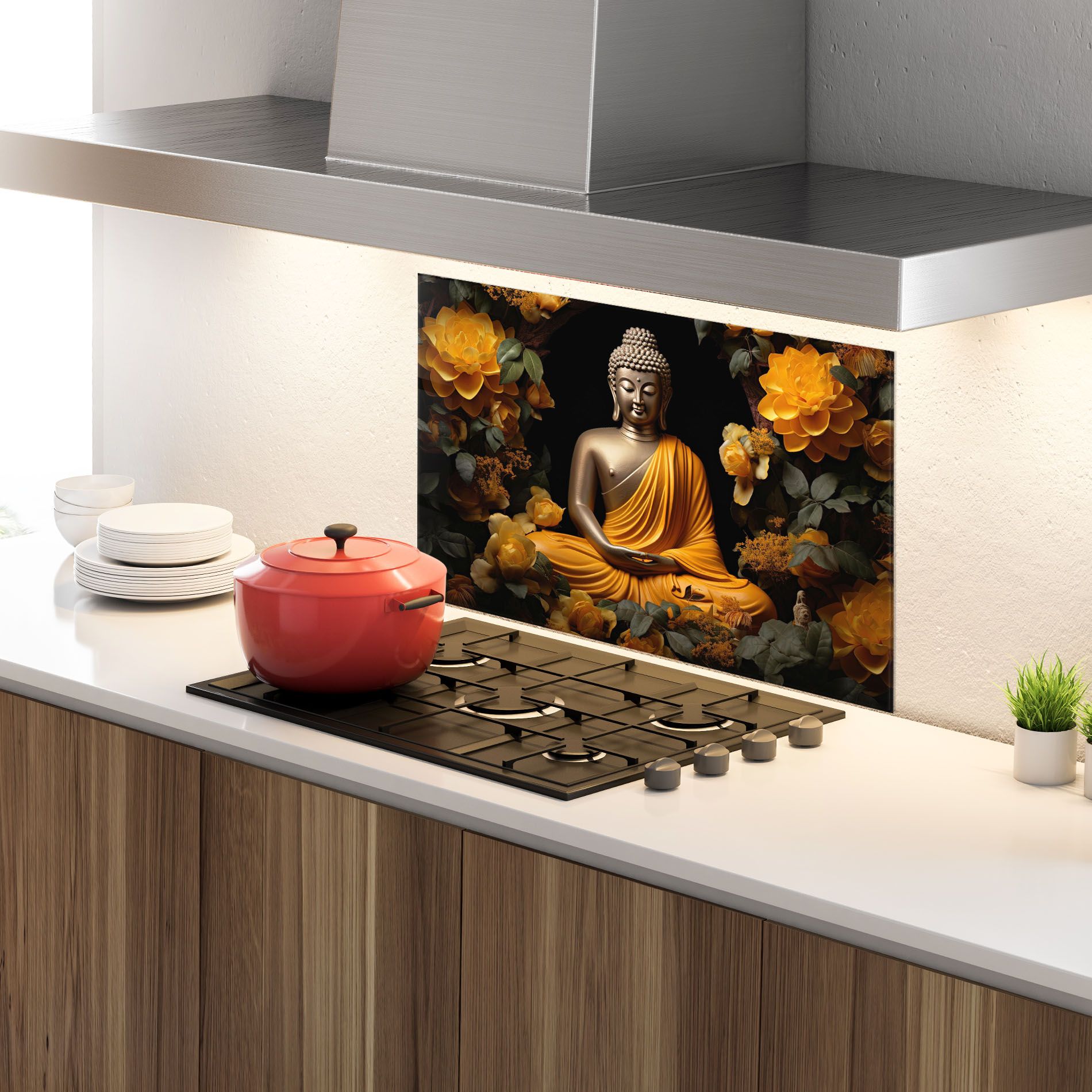 Gold Buddha Flower mockup 4