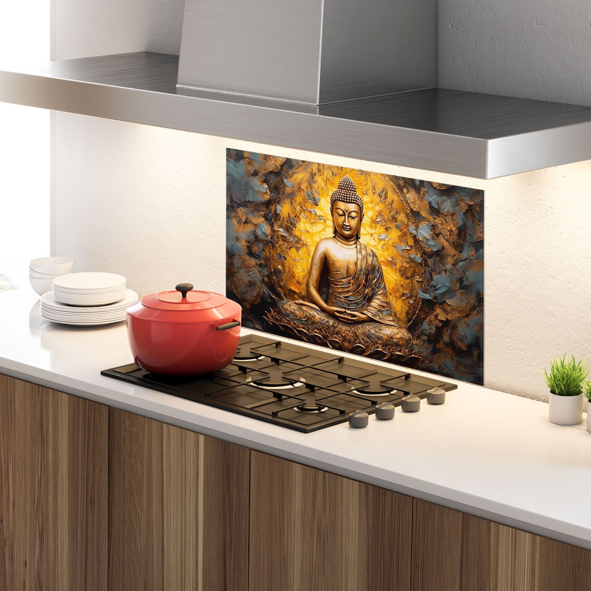 Gold Grey Buddha mockup 4
