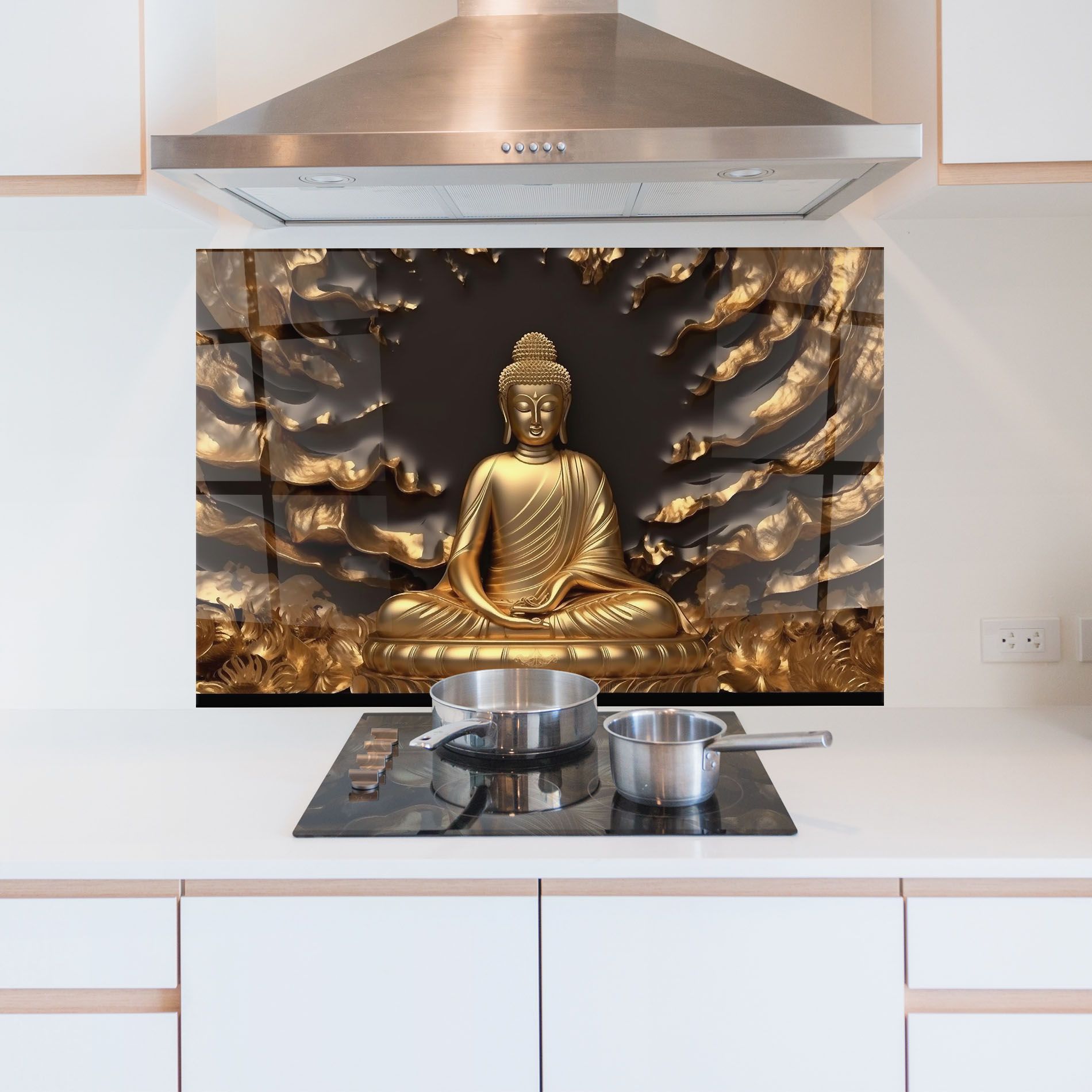 Gold 3d Buddha mockup 5