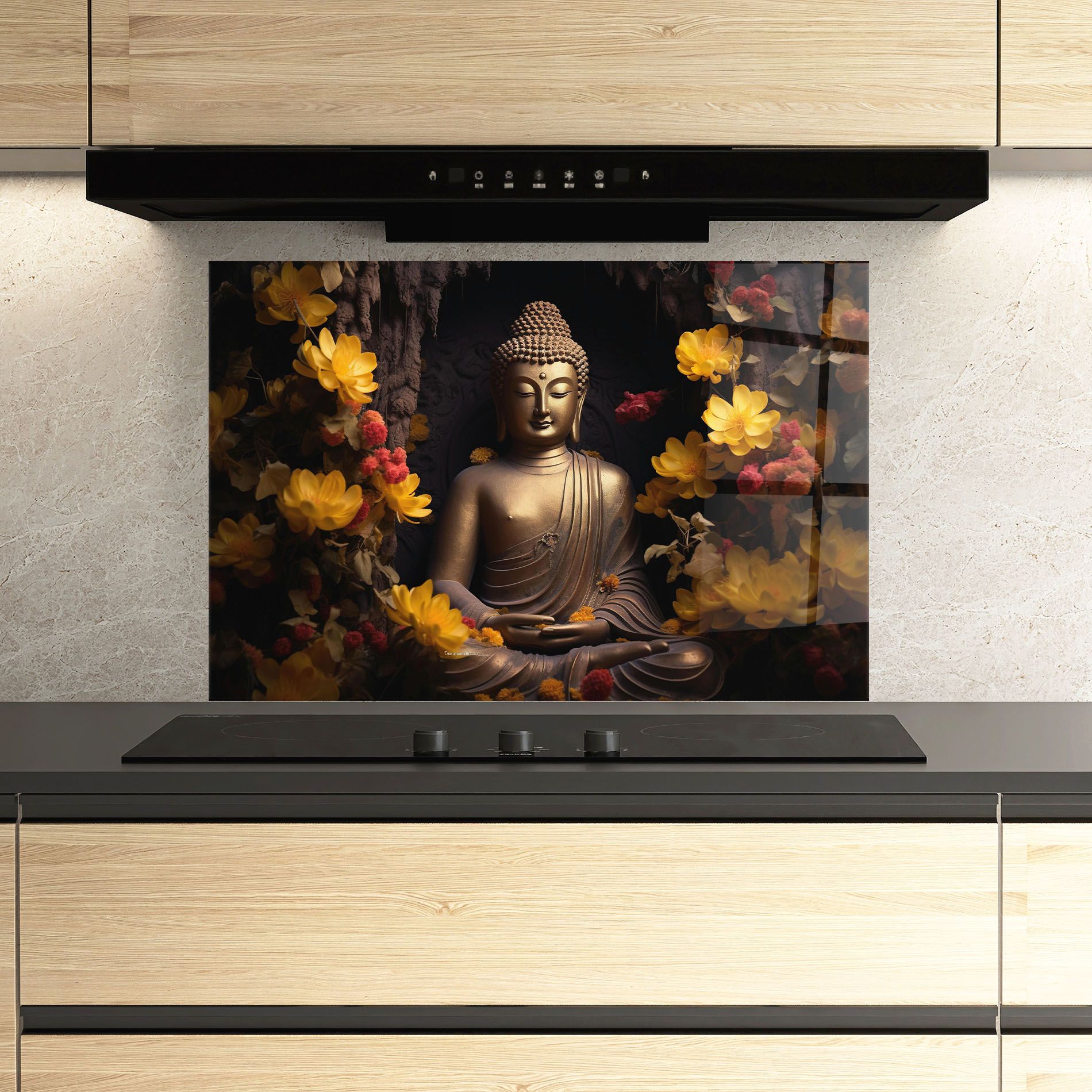 Buddha Yellow Red mockup 3