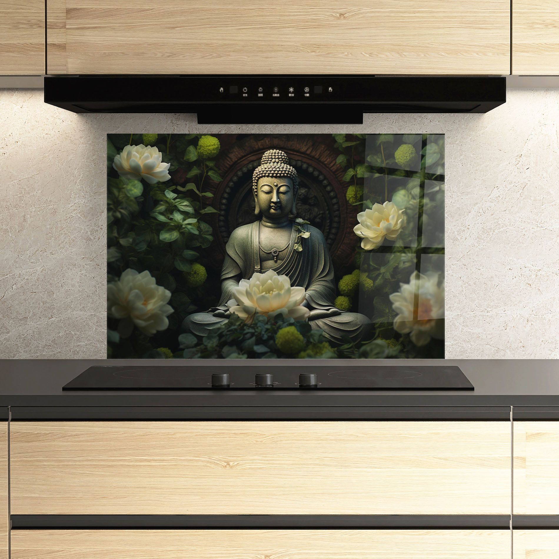 Cream Flower Buddha mockup 3