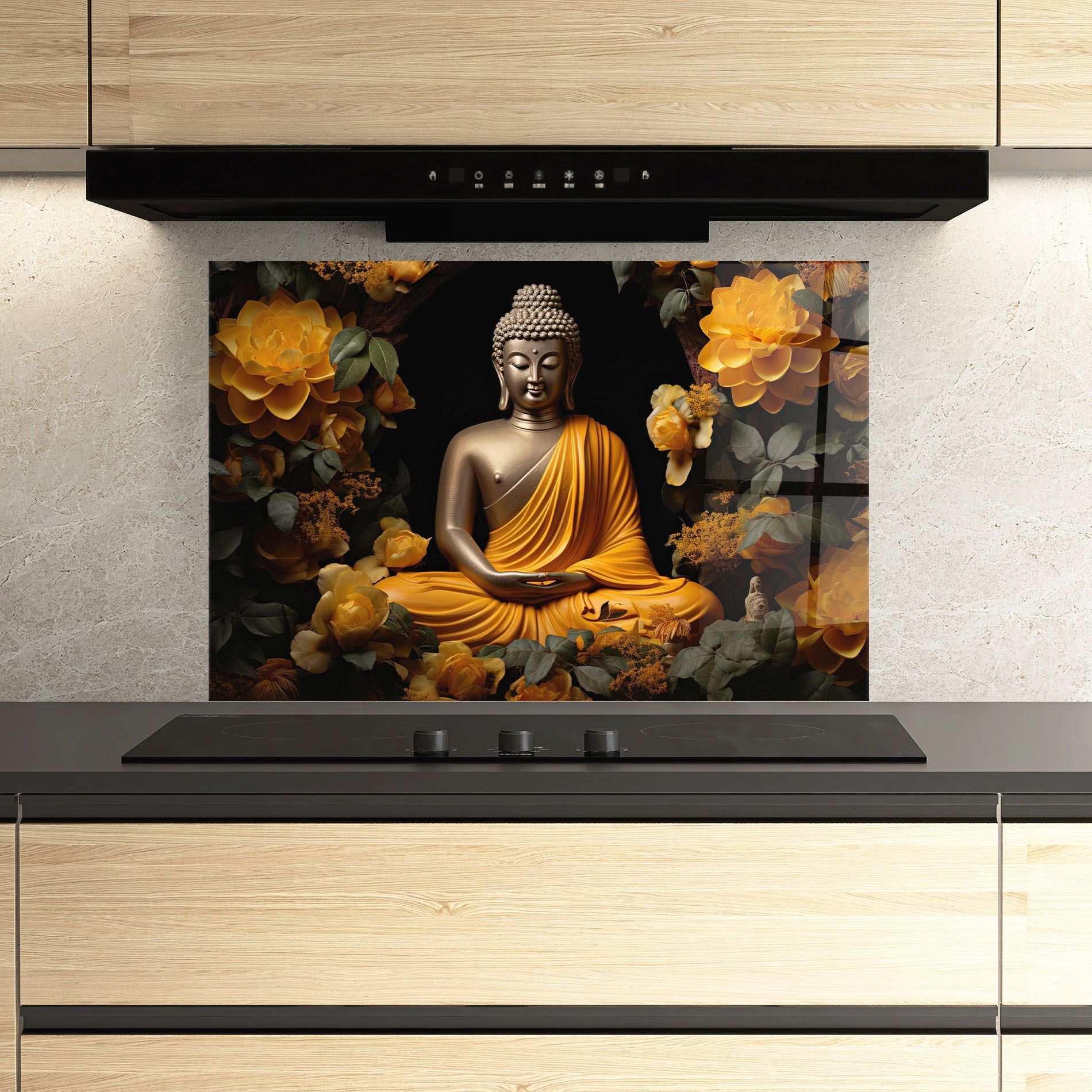 Gold Buddha Flower mockup 3