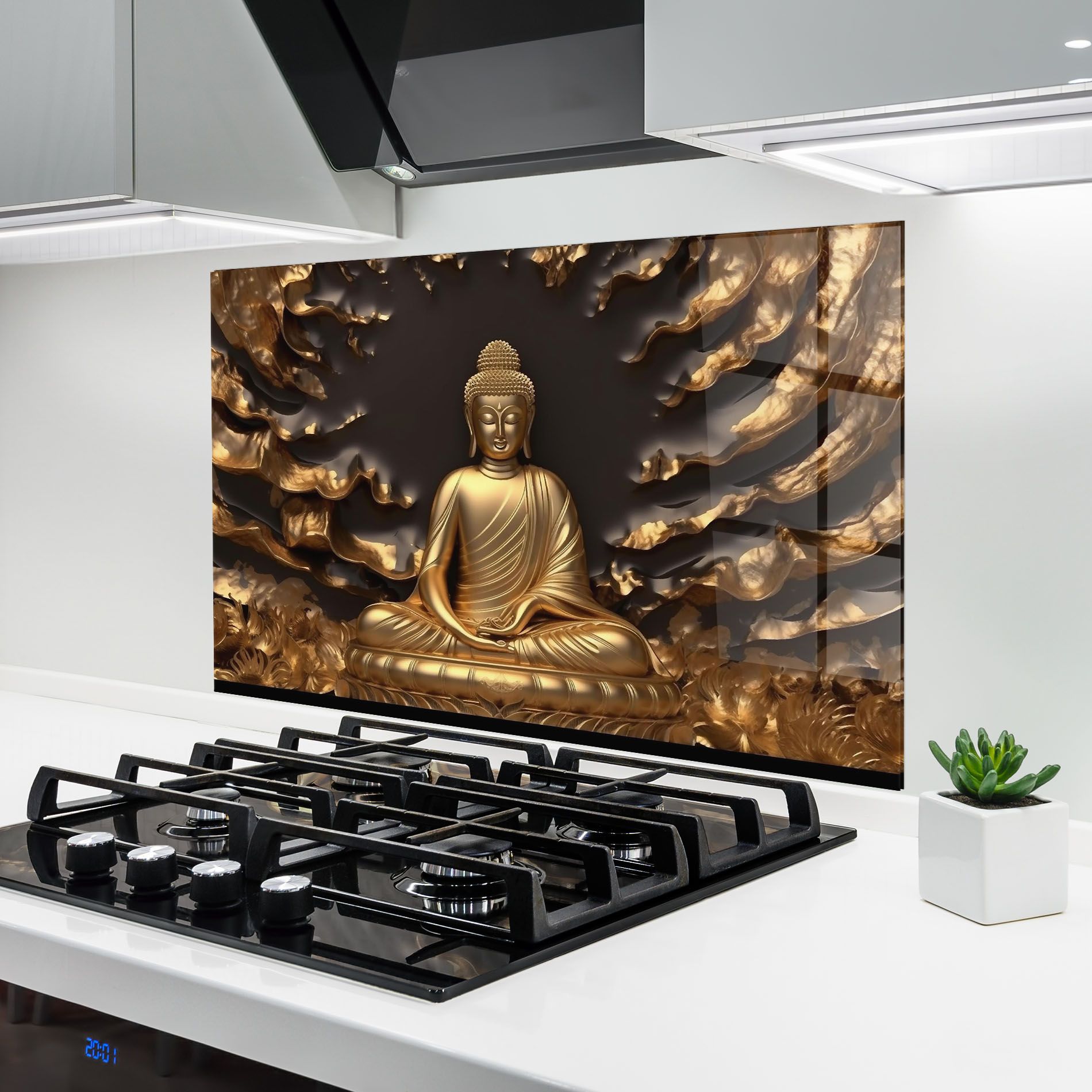 Gold 3d Buddha mockup 6