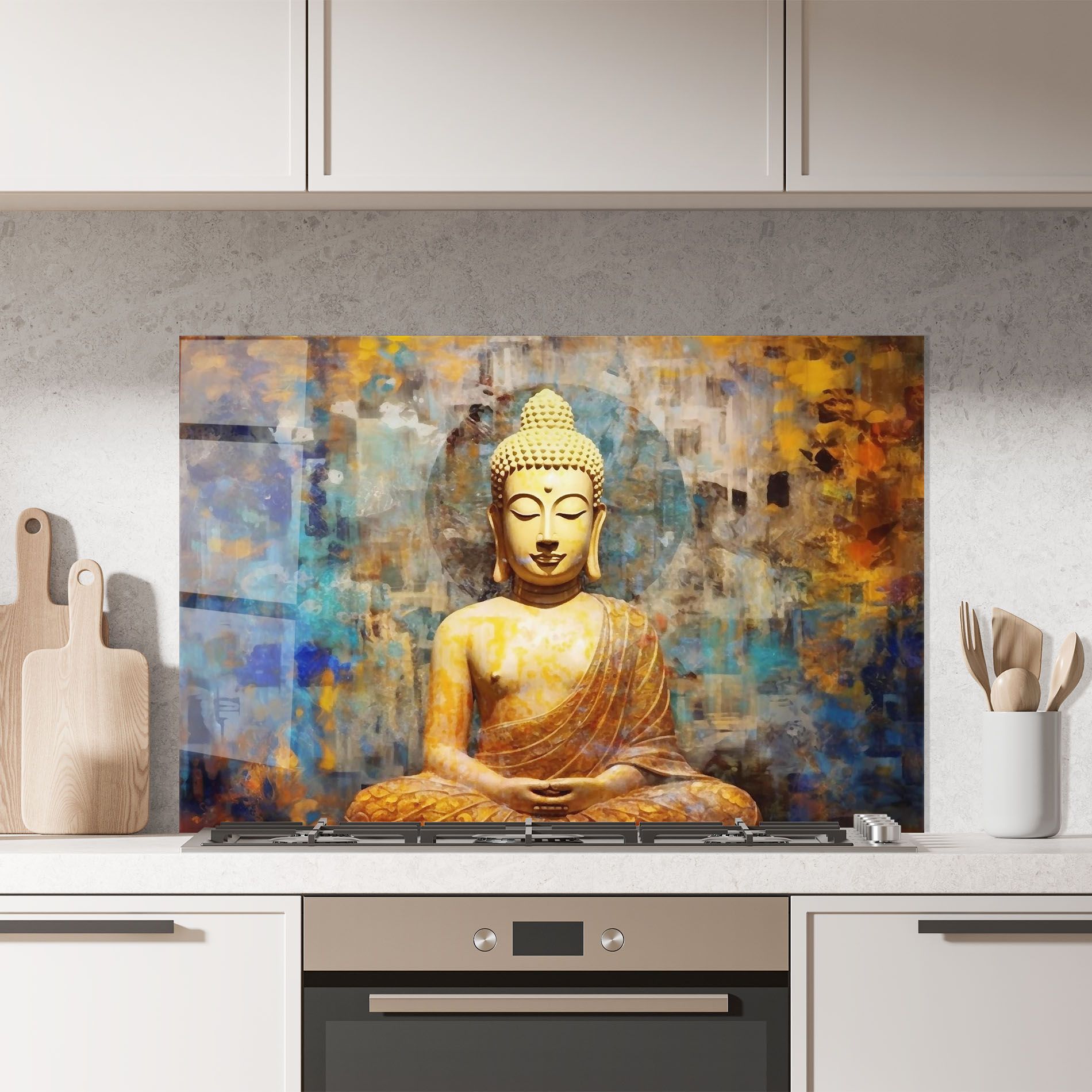 Buddha Blue Gold mockup 7