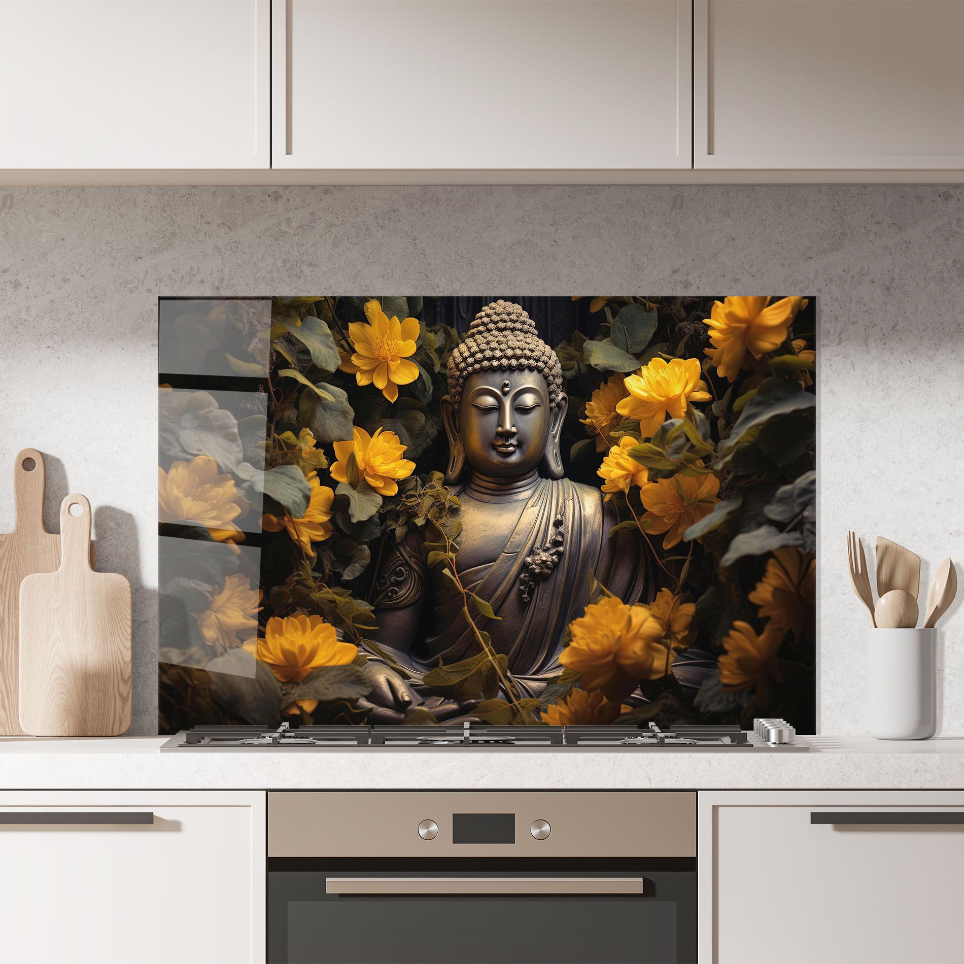 Buddha Yellow Meditation mockup 7