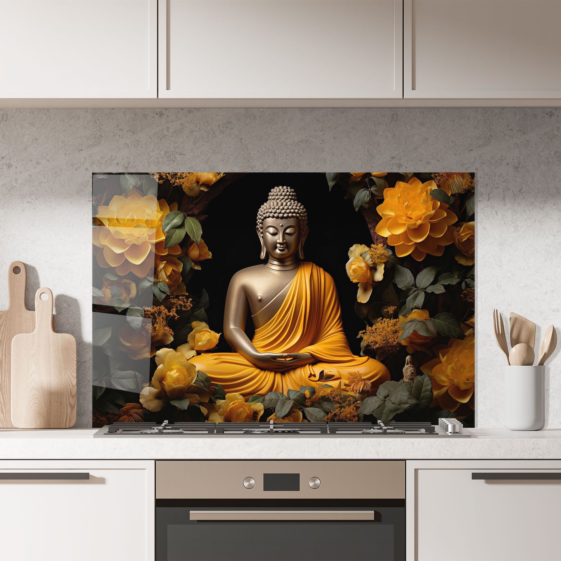 Gold Buddha Flower mockup 7