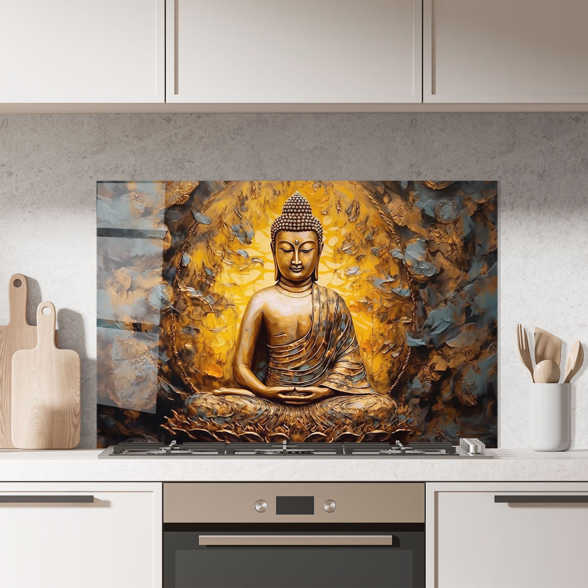 Gold Grey Buddha mockup 7