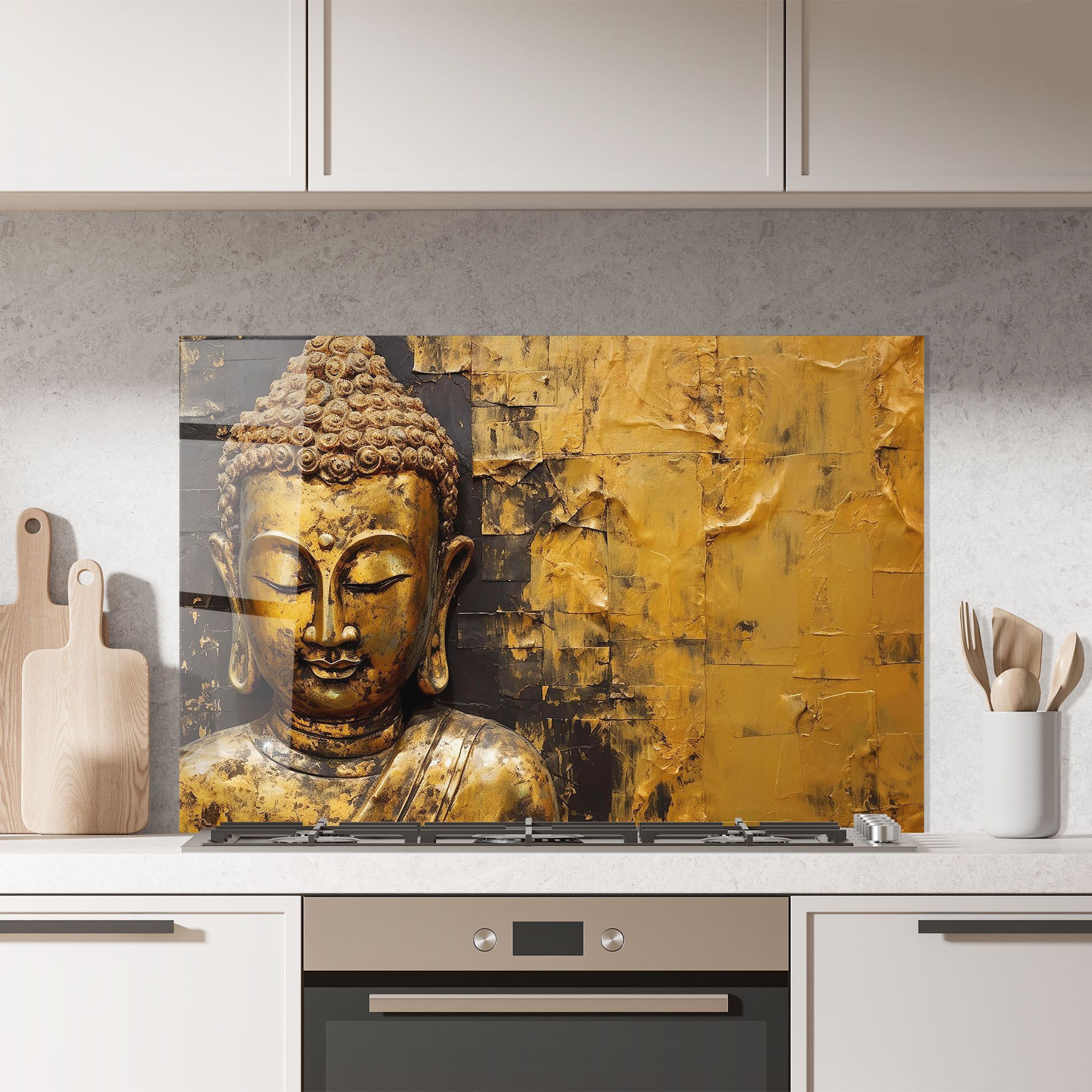 Gold Paint Buddha mockup 7