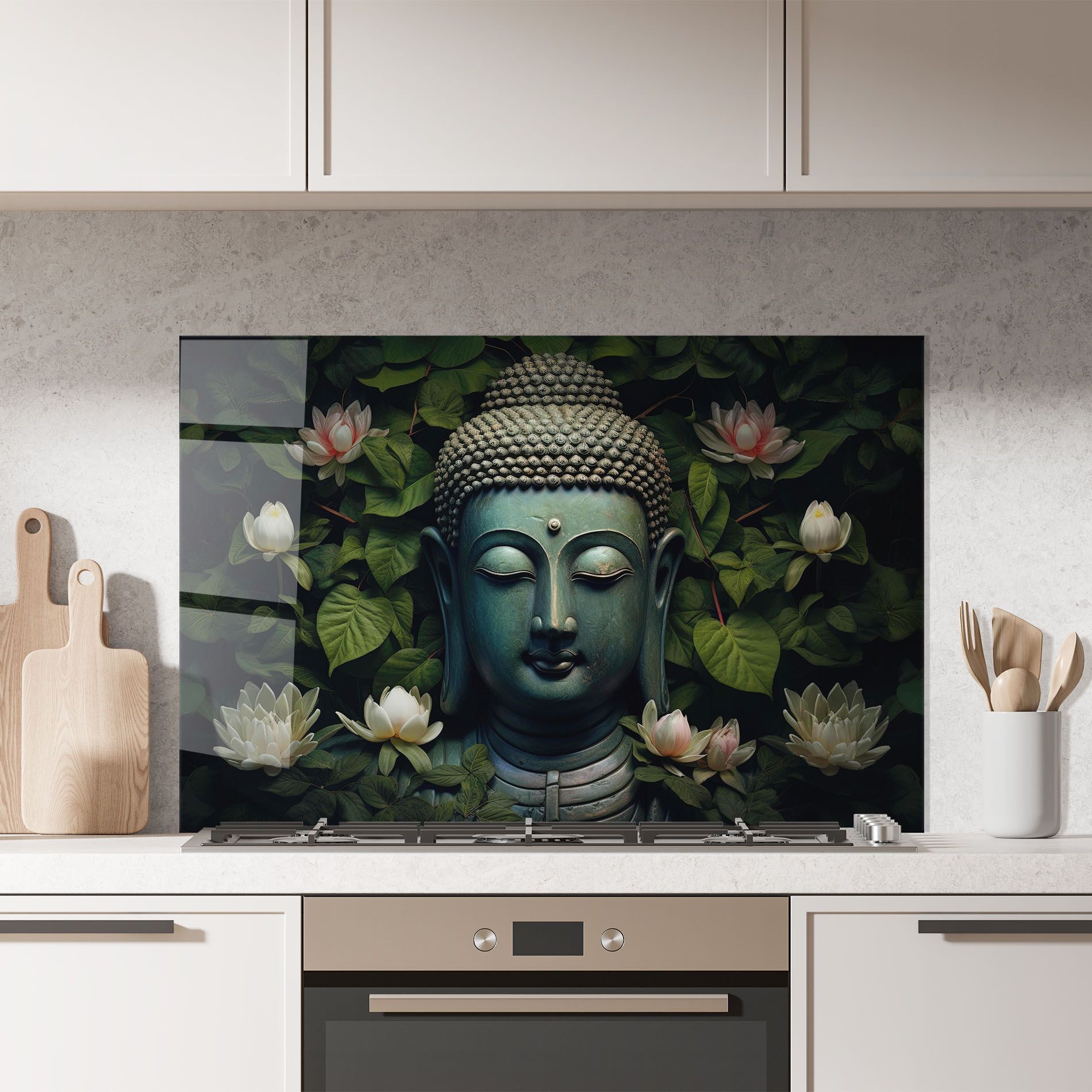 Green Statue Buddha mockup 7