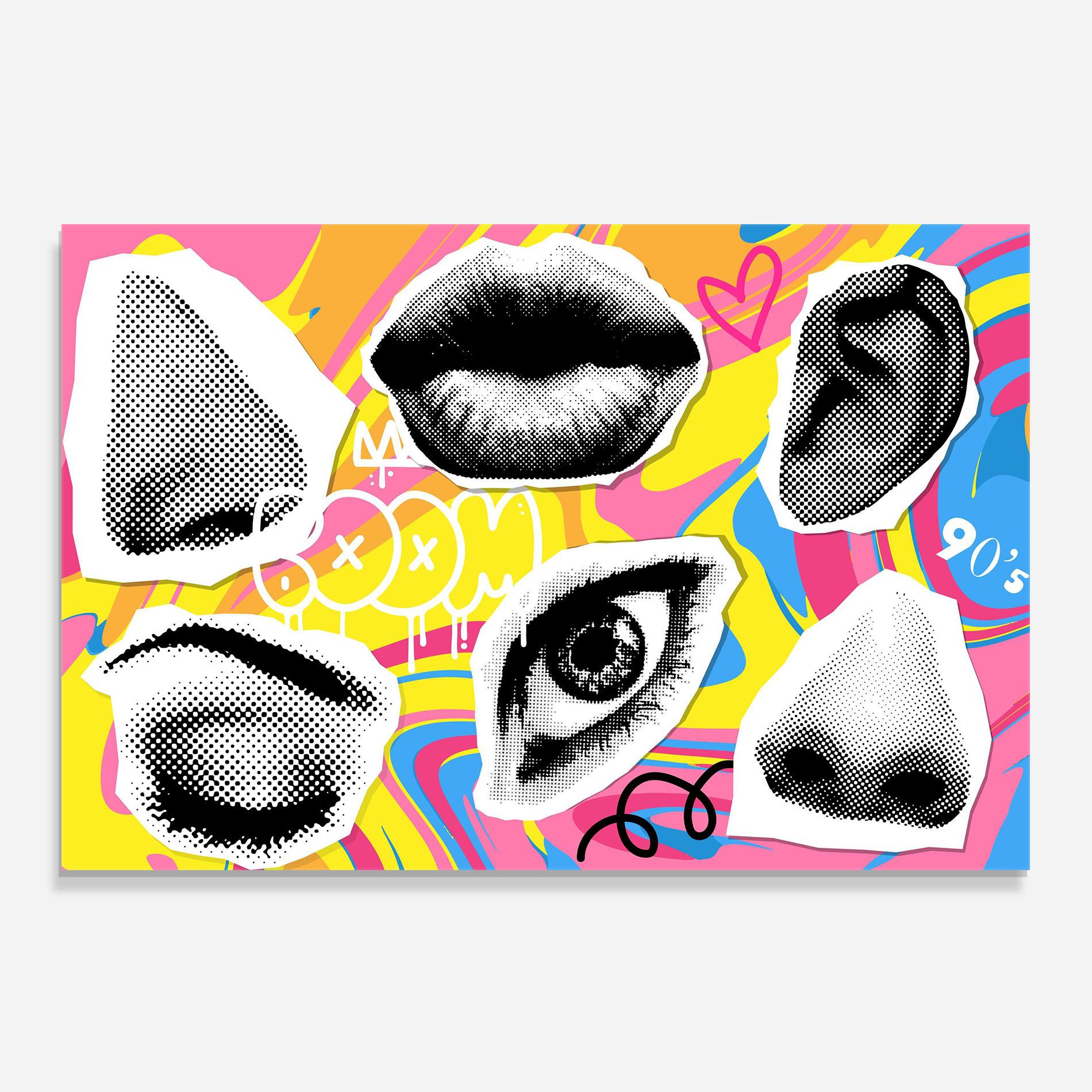 Konyhai üveg hátfal Boom 90s mockup 0